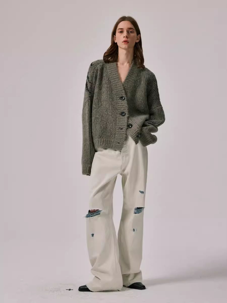Palm Tree Mohair Knit Cardigan