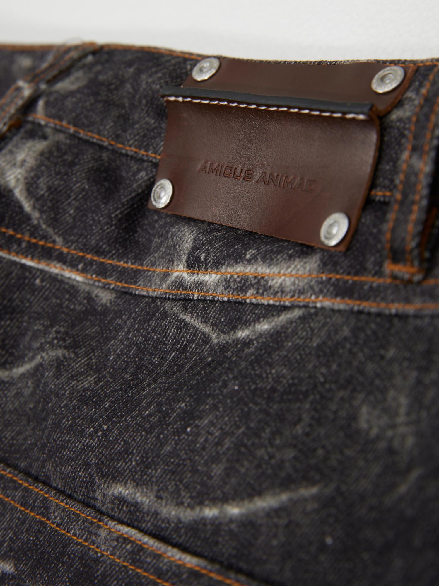 Straight-Leg Jeans in Digital Denim Print
