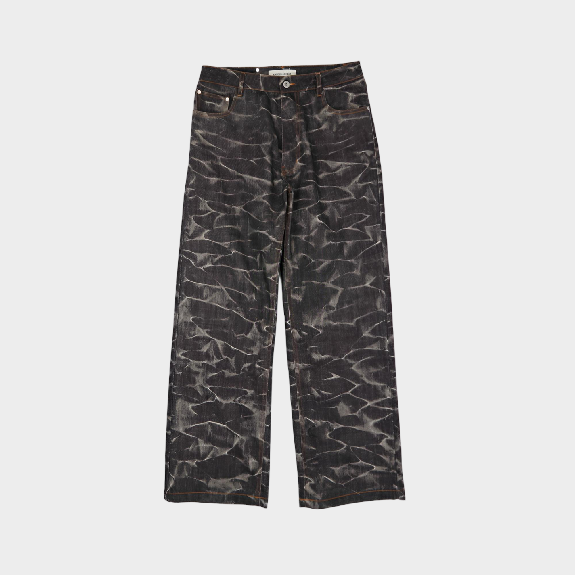 Straight-Leg Jeans in Digital Denim Print