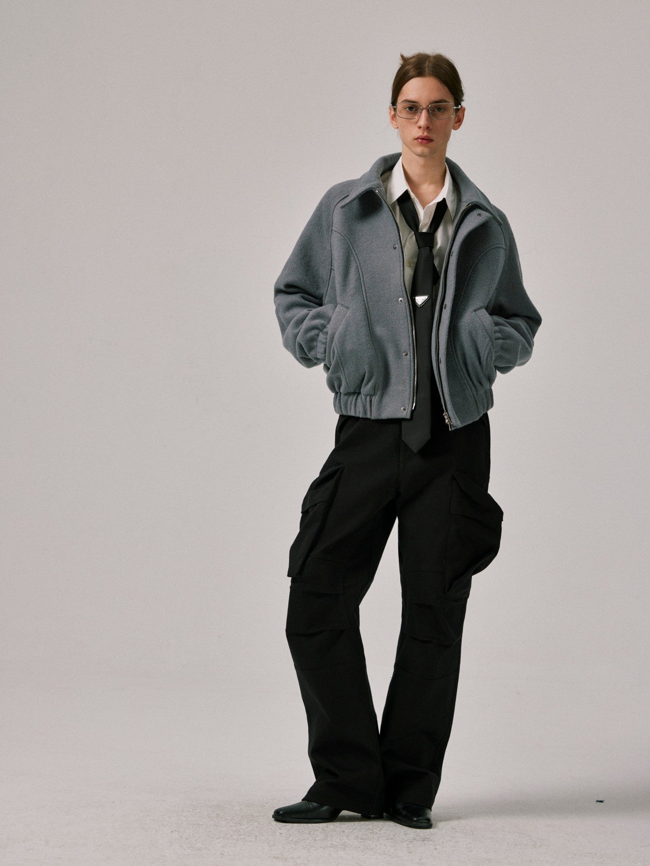 Covering Stitch Wool-Blend Jacket