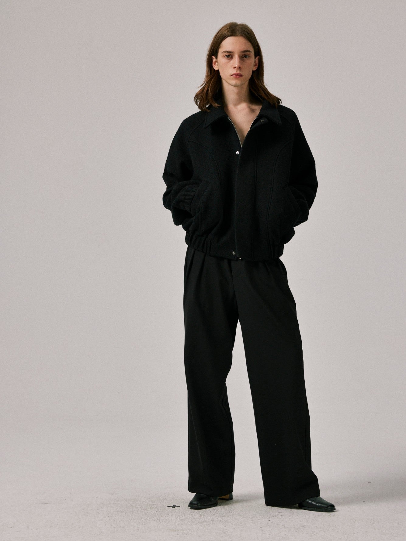 Covering Stitch Wool-Blend Jacket