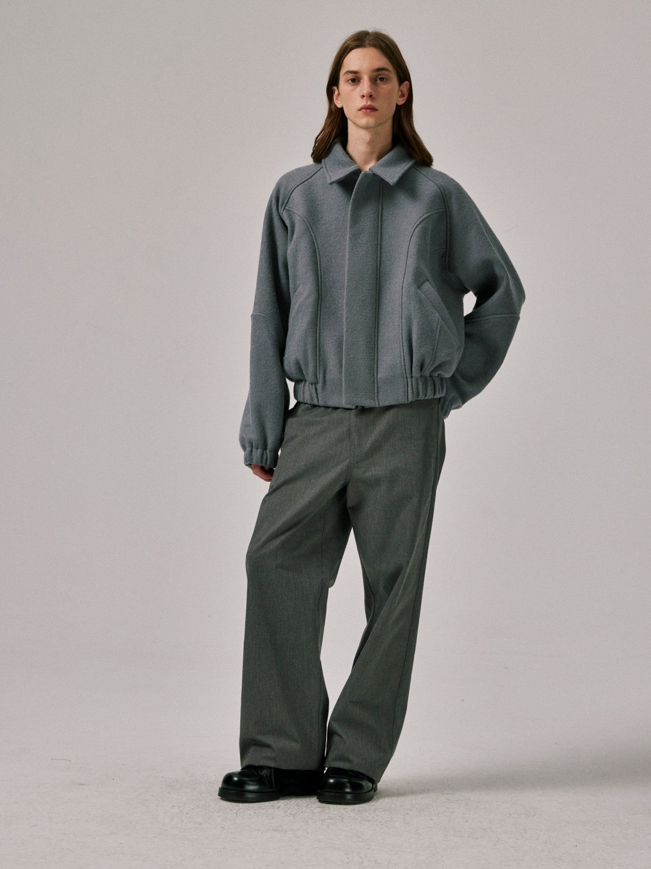 Covering Stitch Wool-Blend Jacket