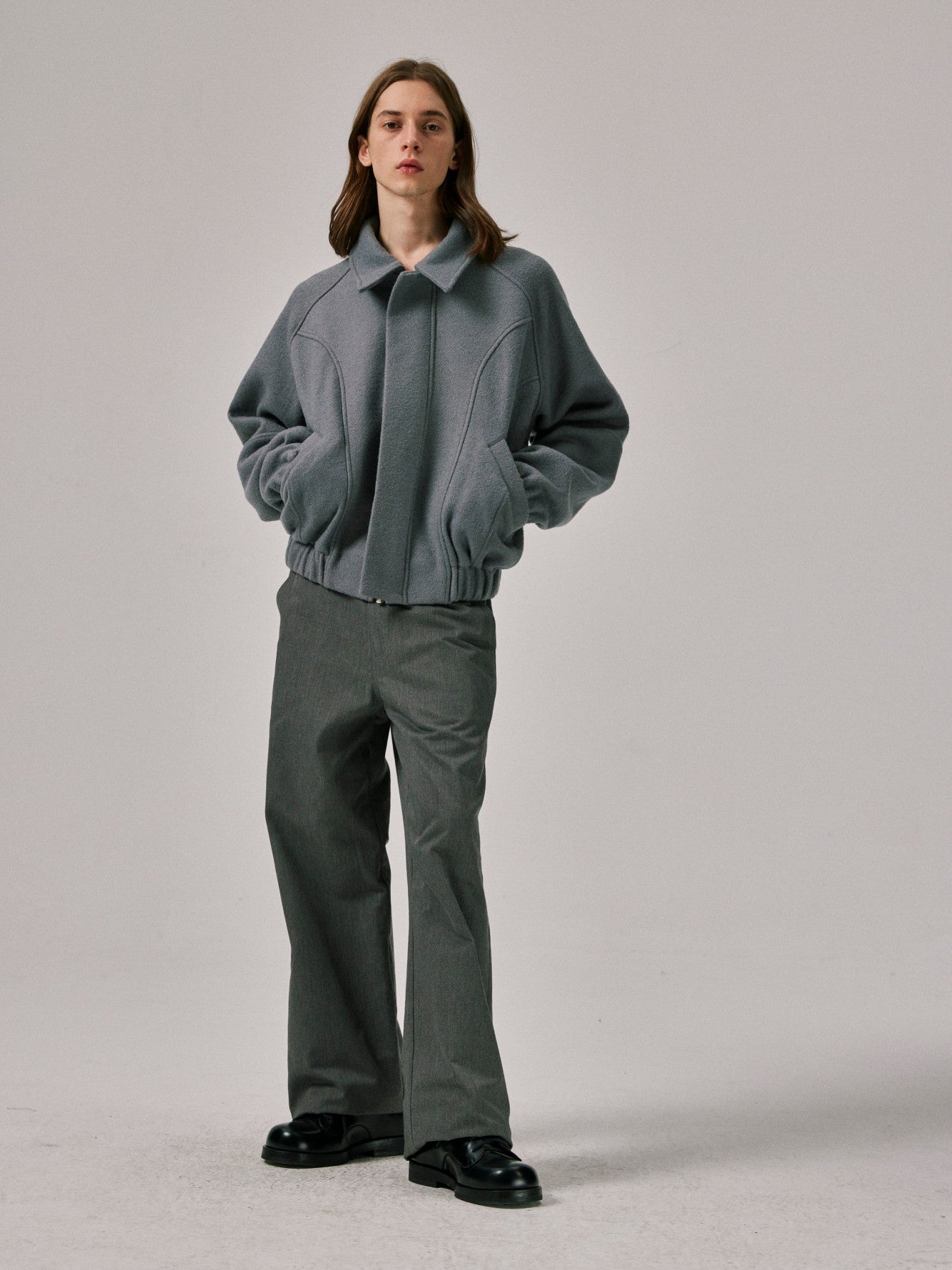 Covering Stitch Wool-Blend Jacket