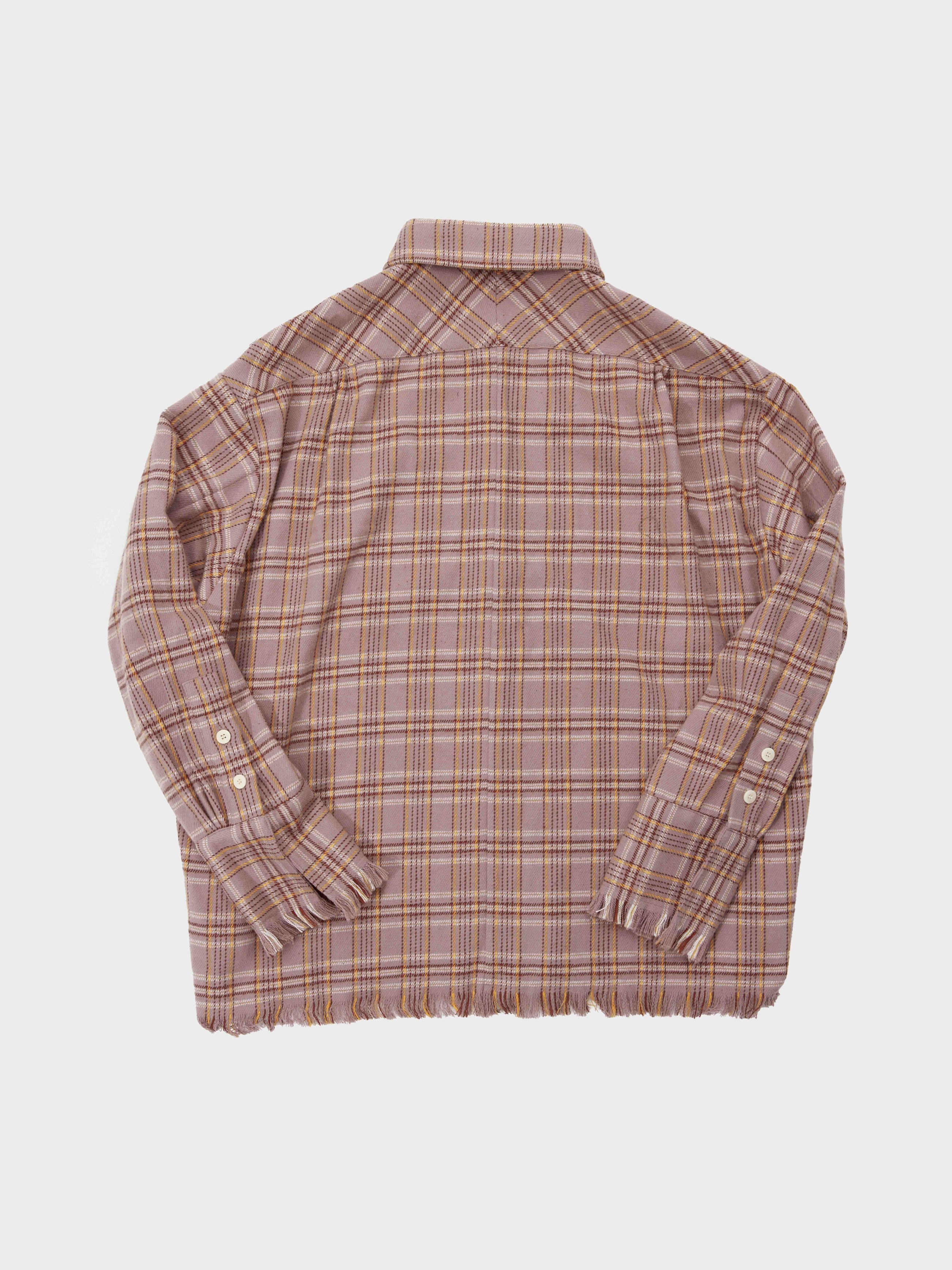 Distressed Flannel Plaid Shirt