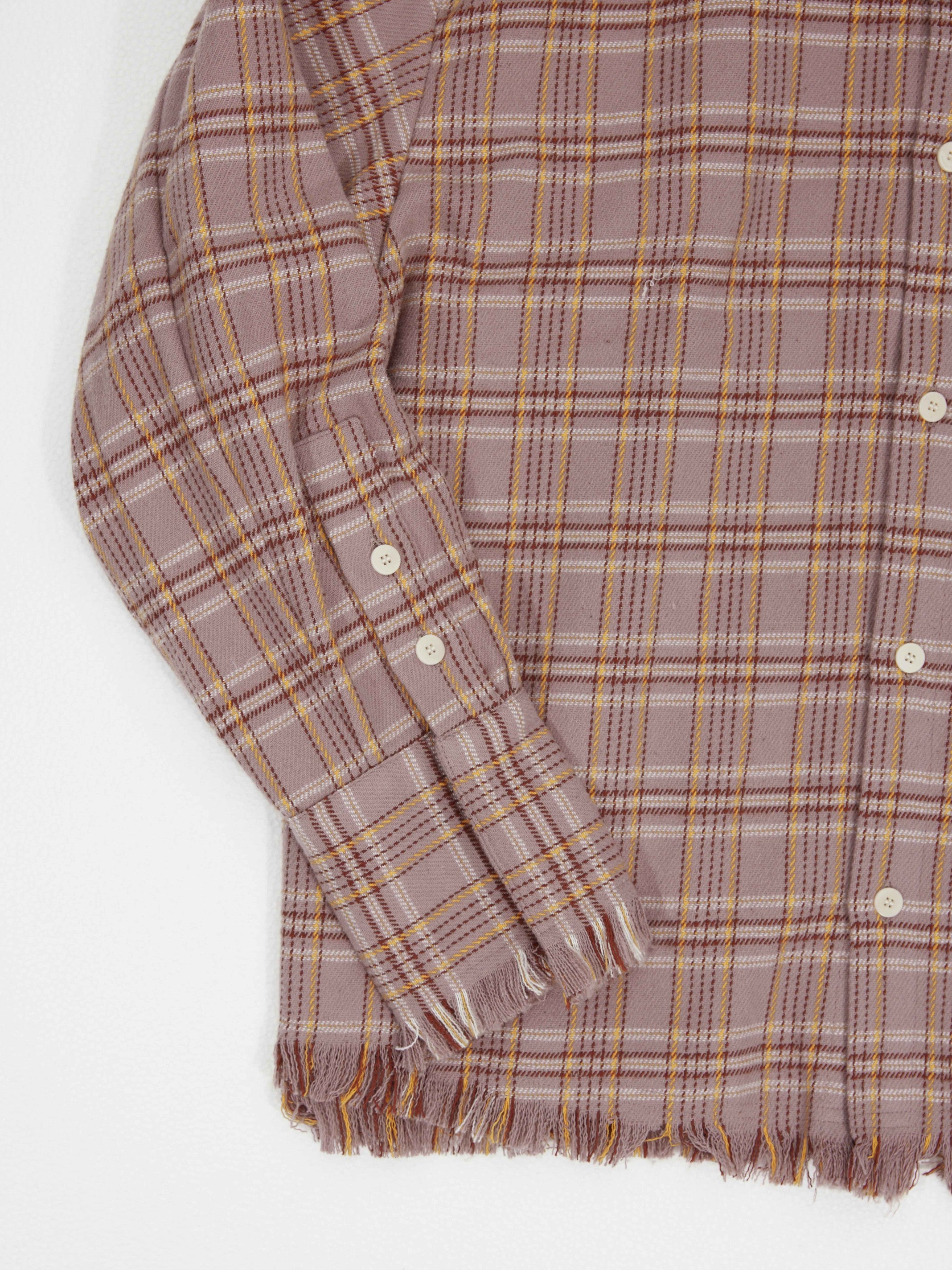 Distressed Flannel Plaid Shirt