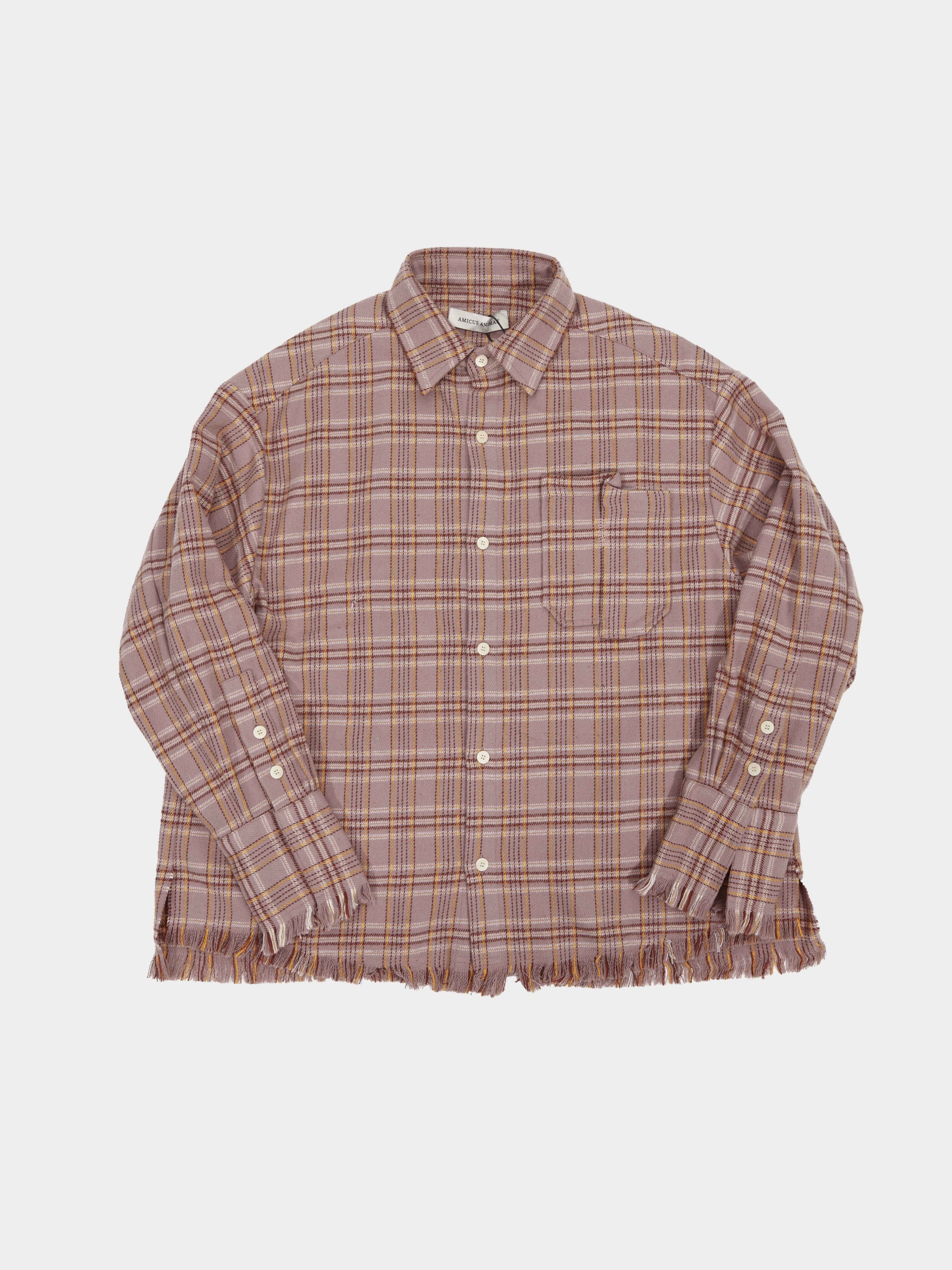 Distressed Flannel Plaid Shirt