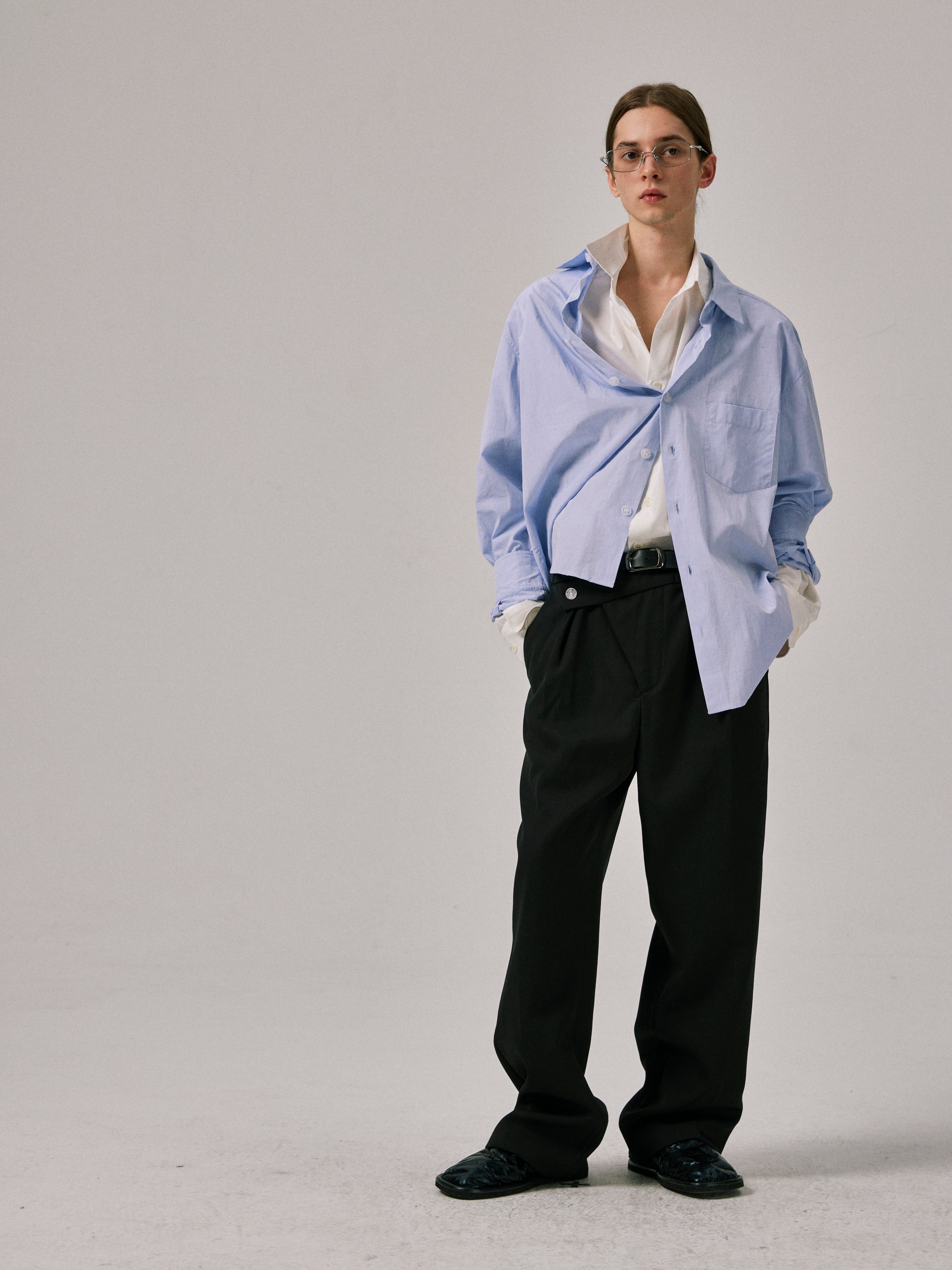 Jewel button trousers in Black