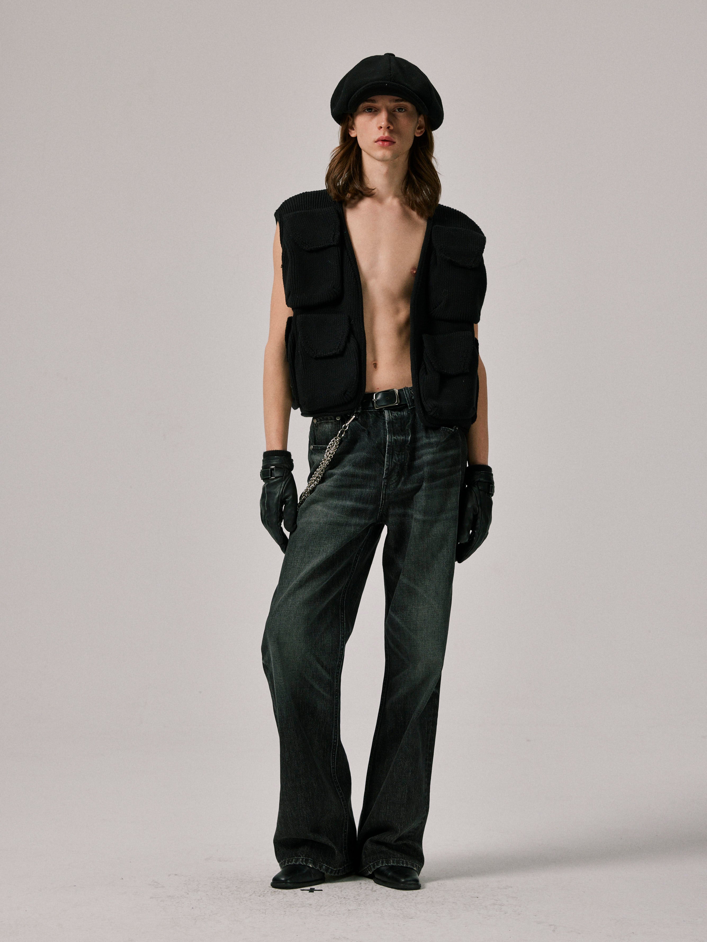 3D Knit Cargo Vest