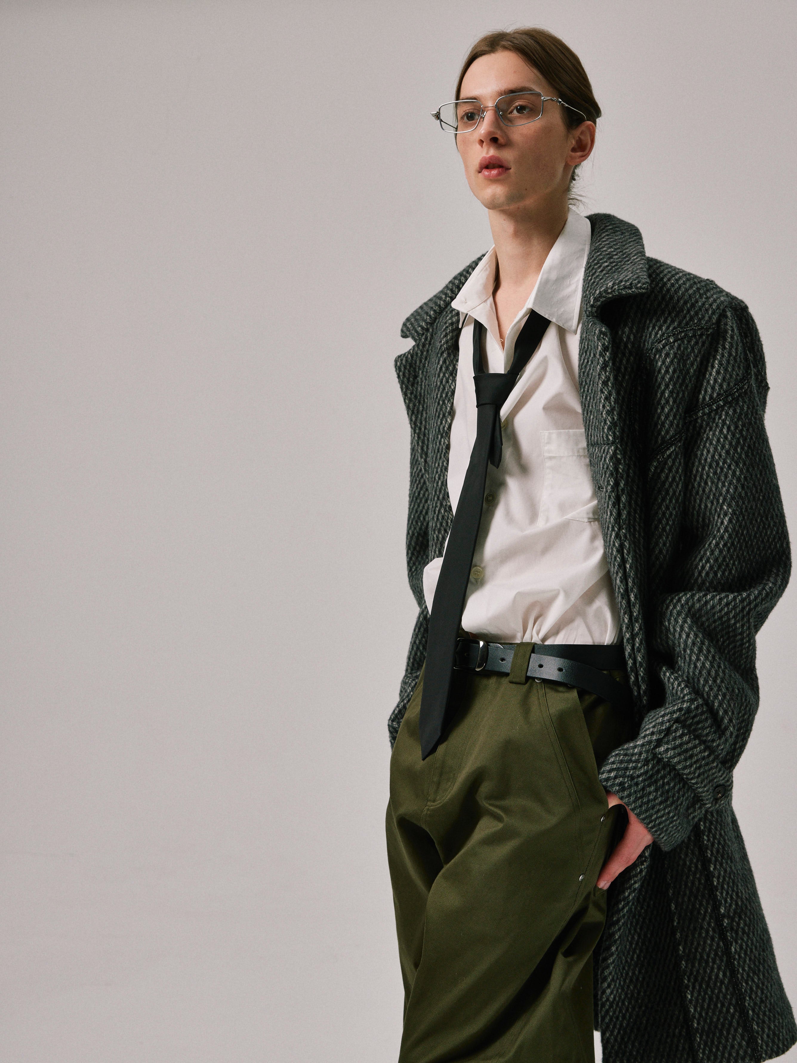 Grey Herringbone Coat