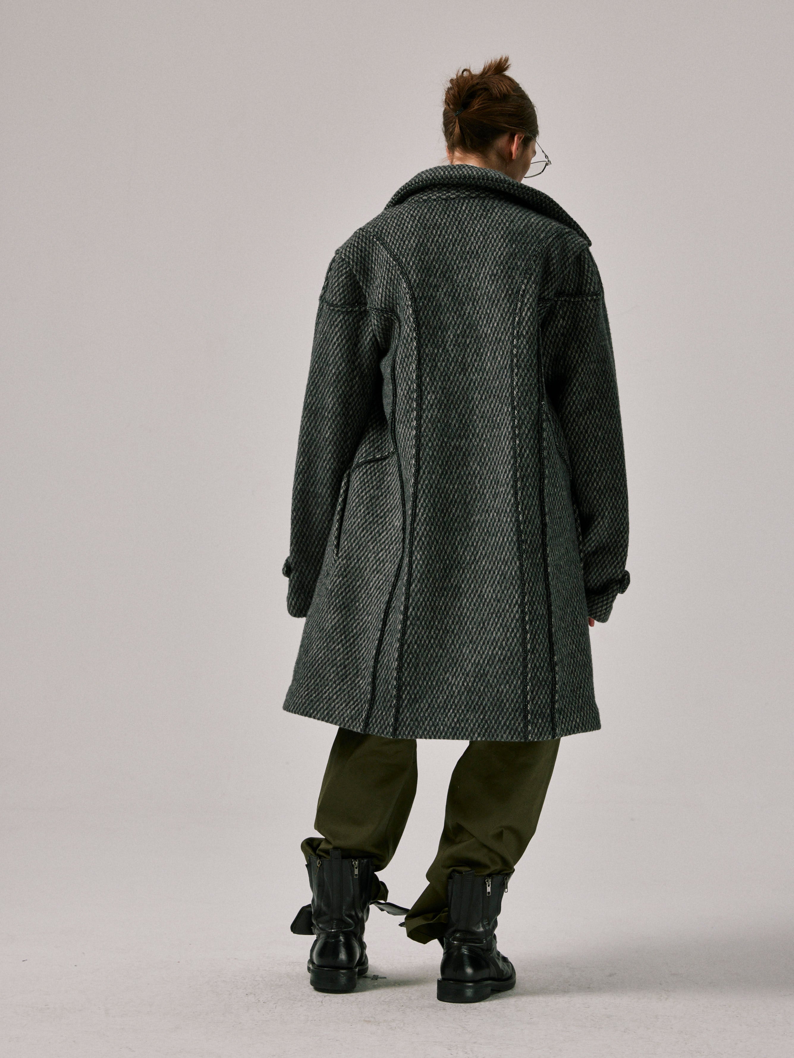 Grey Herringbone Coat