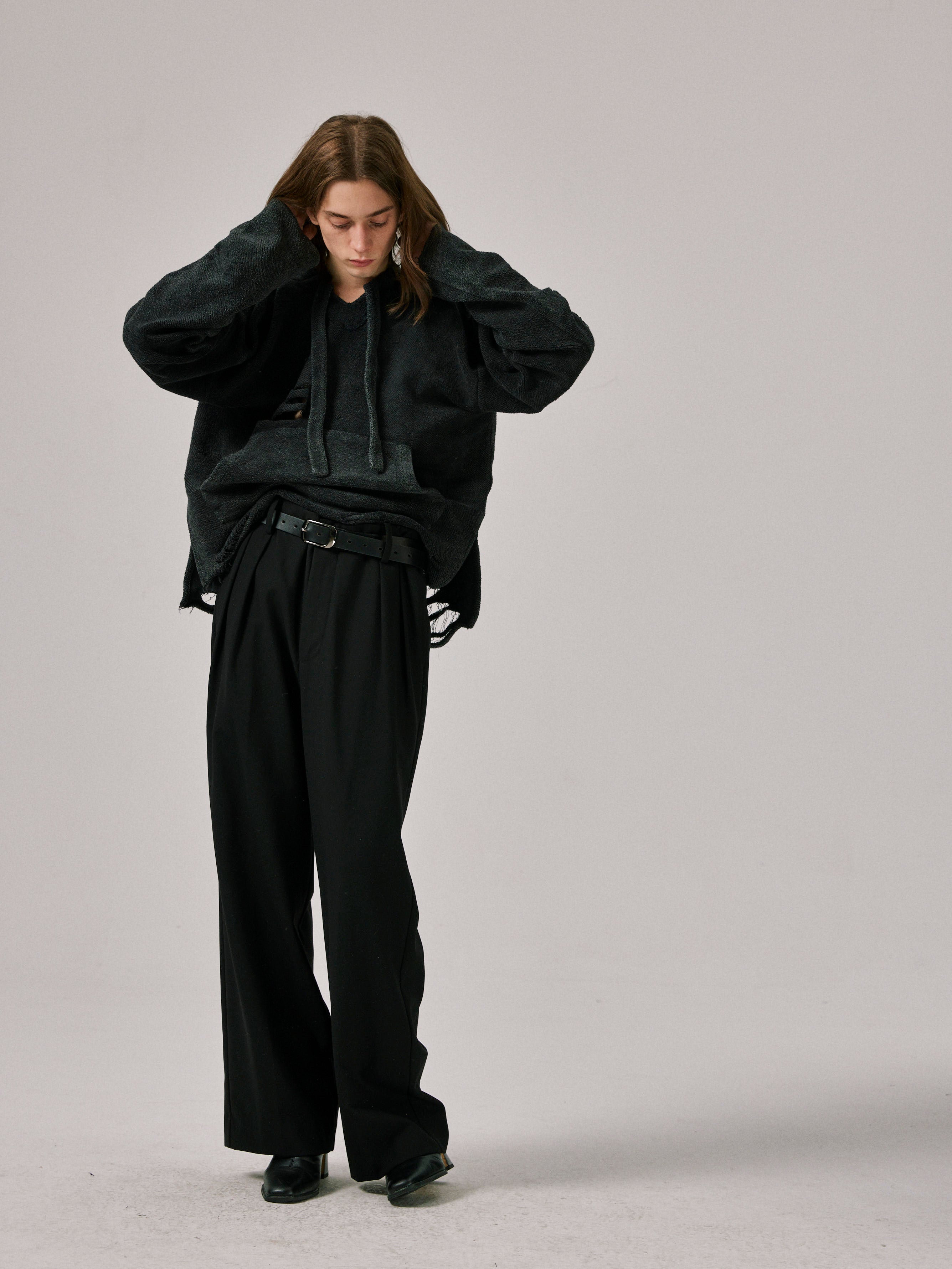 Distressed Inside-Out Hoodie