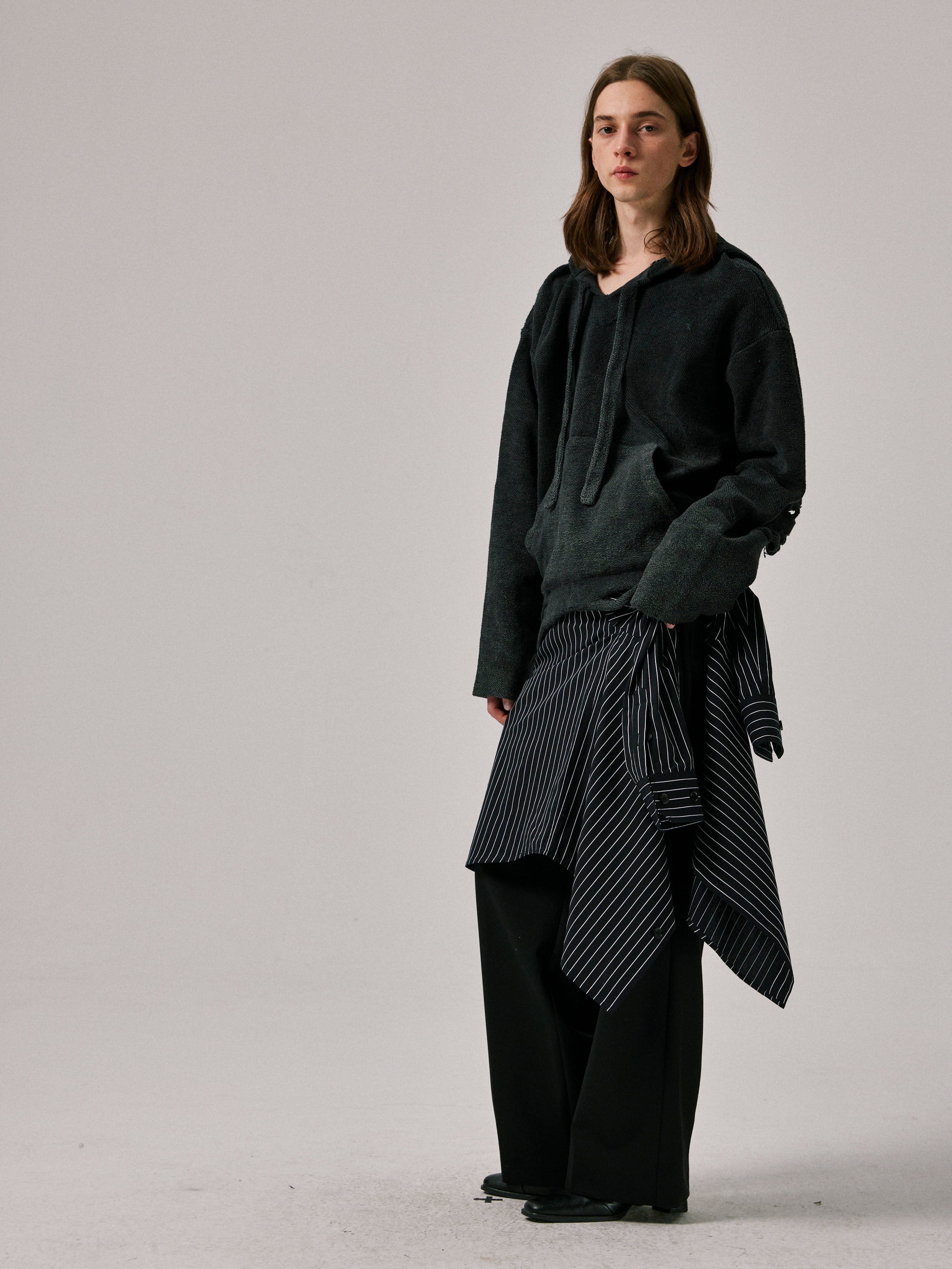 Distressed Inside-Out Hoodie