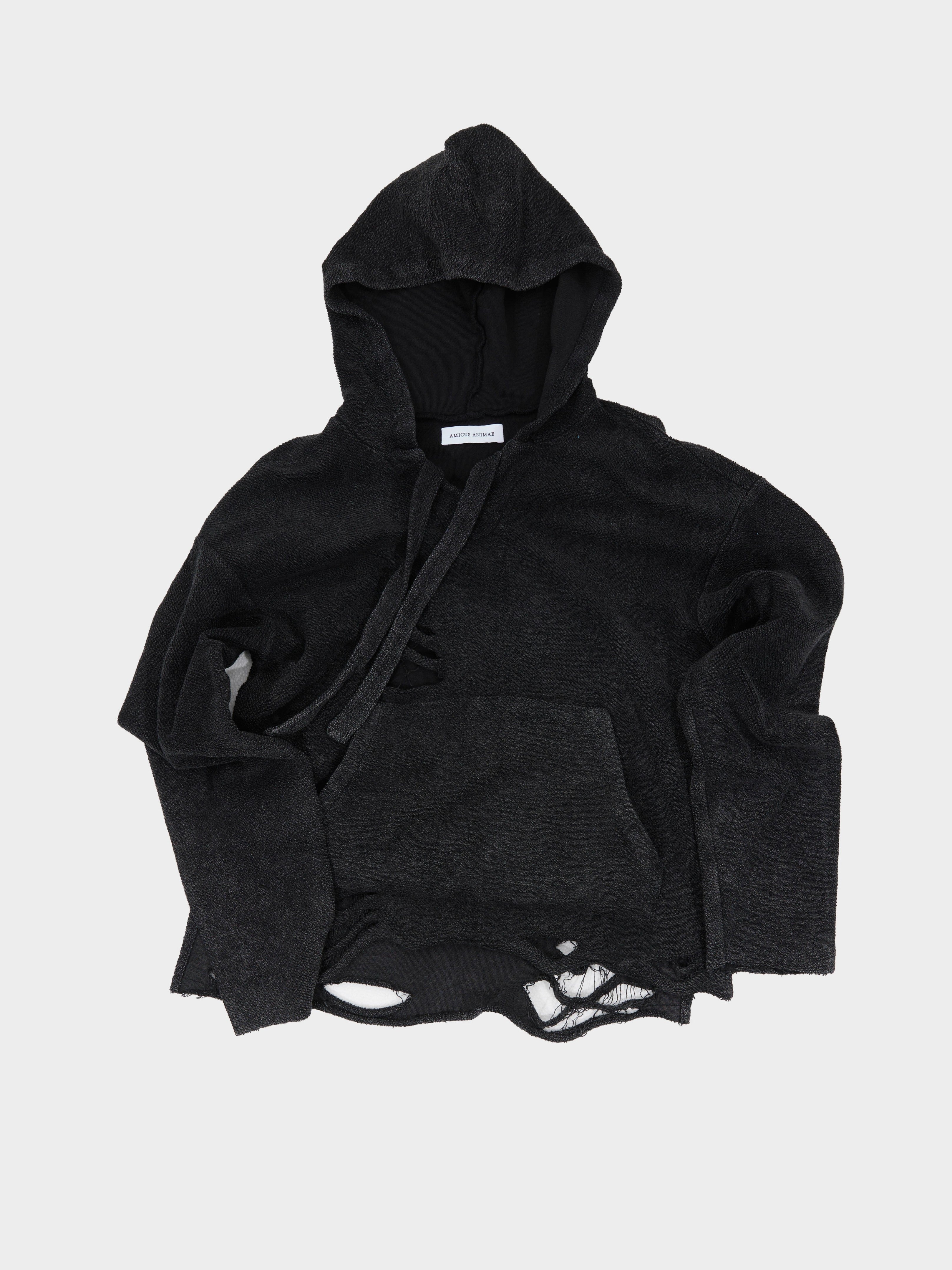 Distressed Inside-Out Hoodie