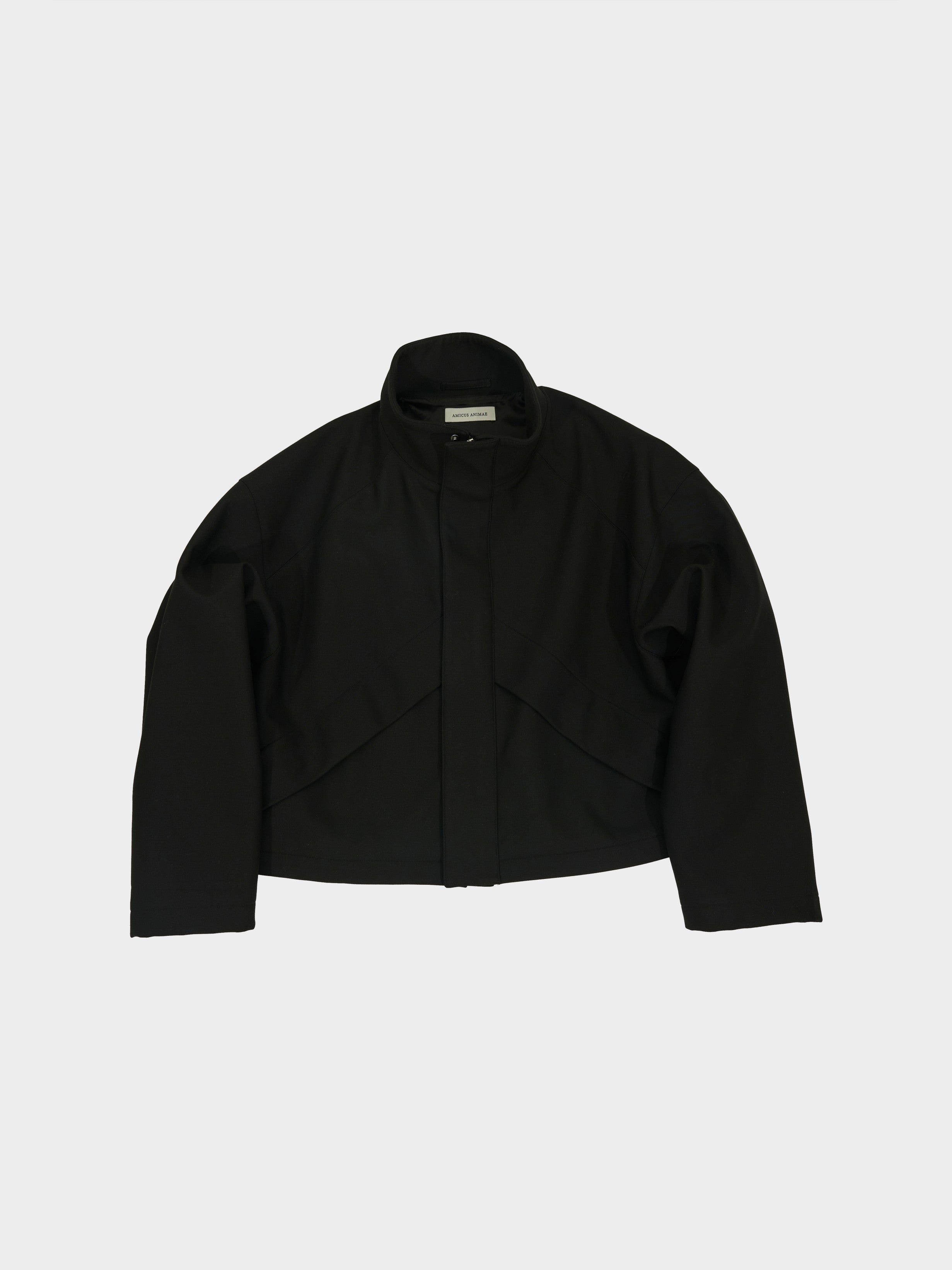 Cropped Standing Collar Jacket