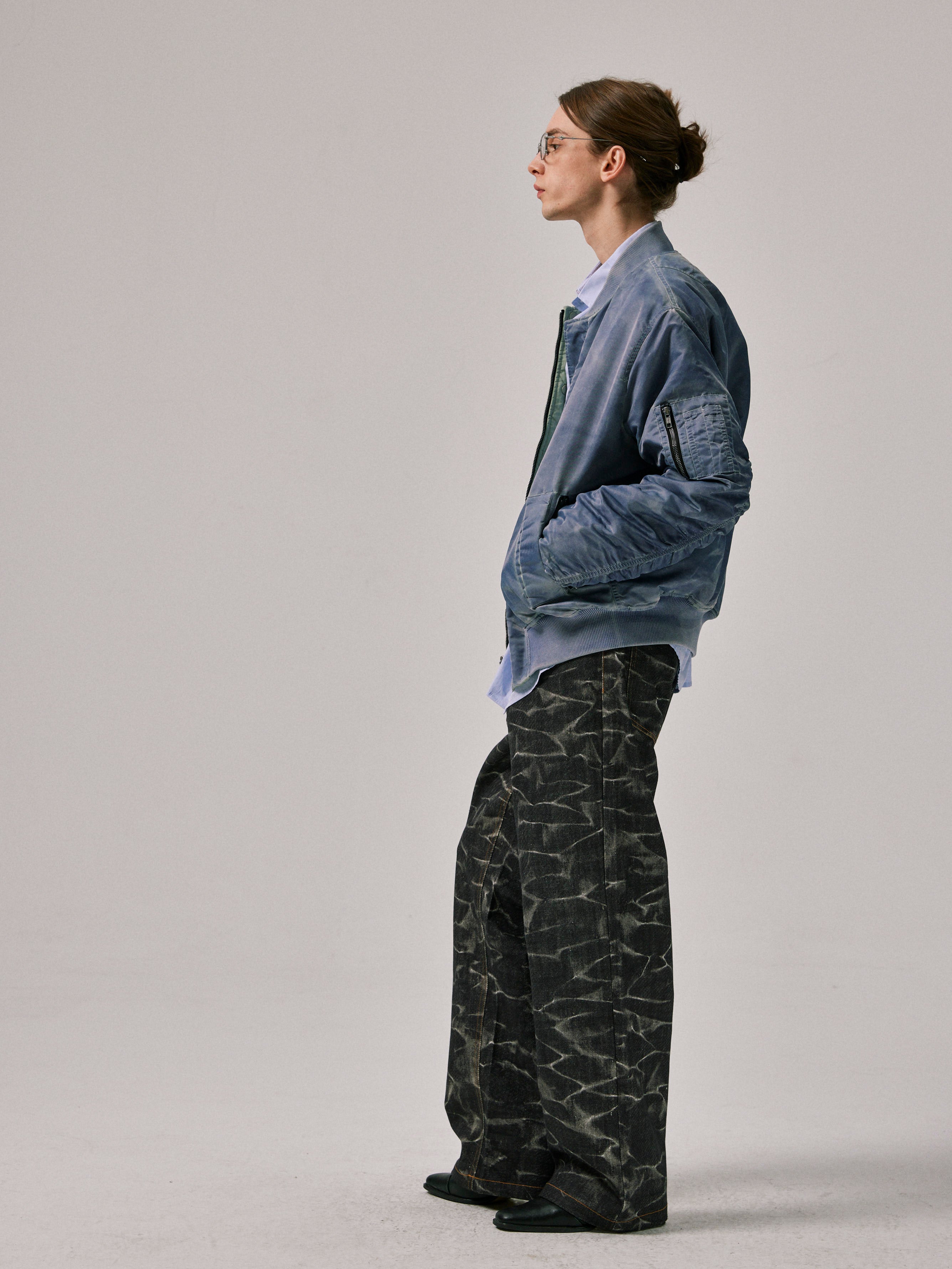 Straight-Leg Jeans in Digital Denim Print