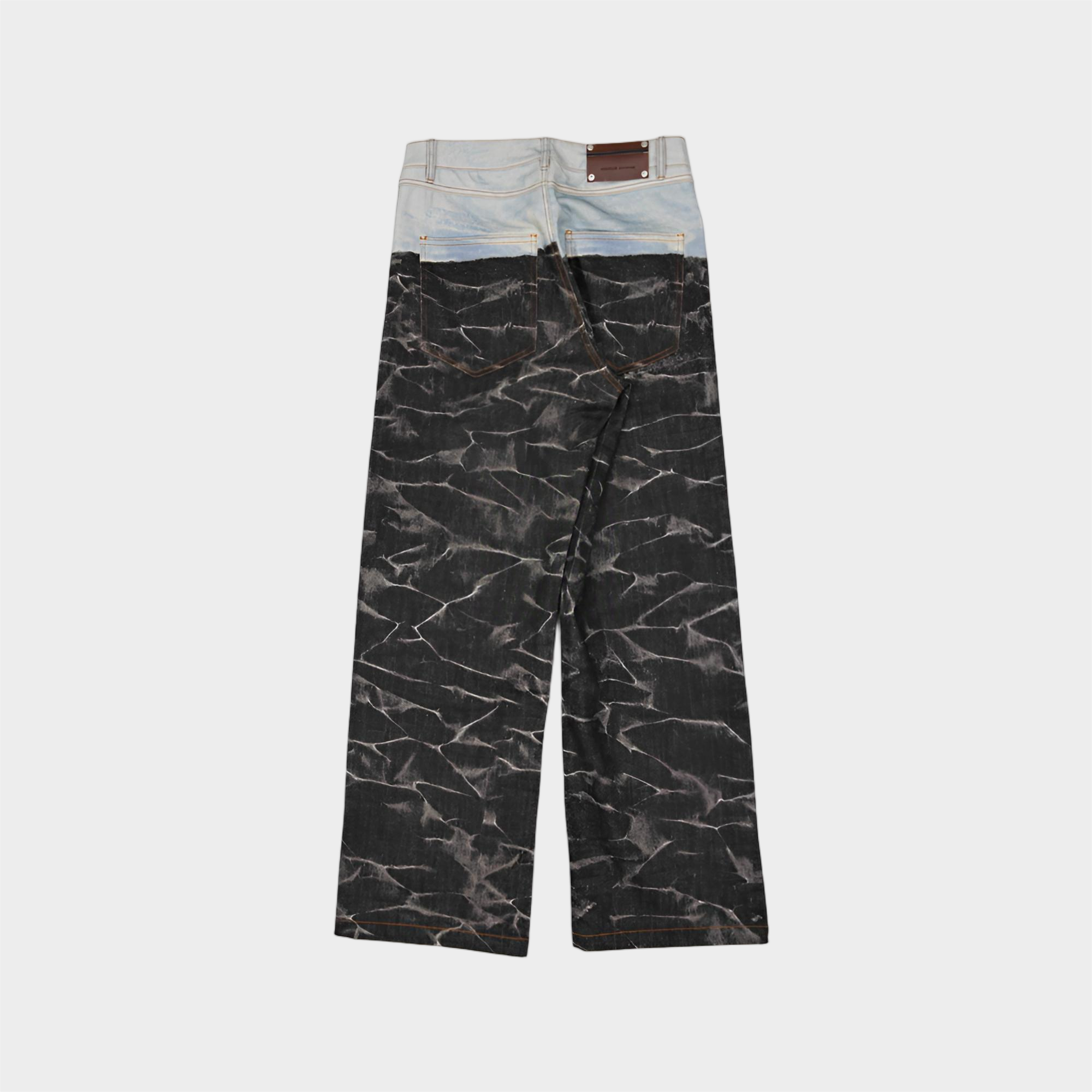 Straight-Leg Jeans in Digital Denim Print