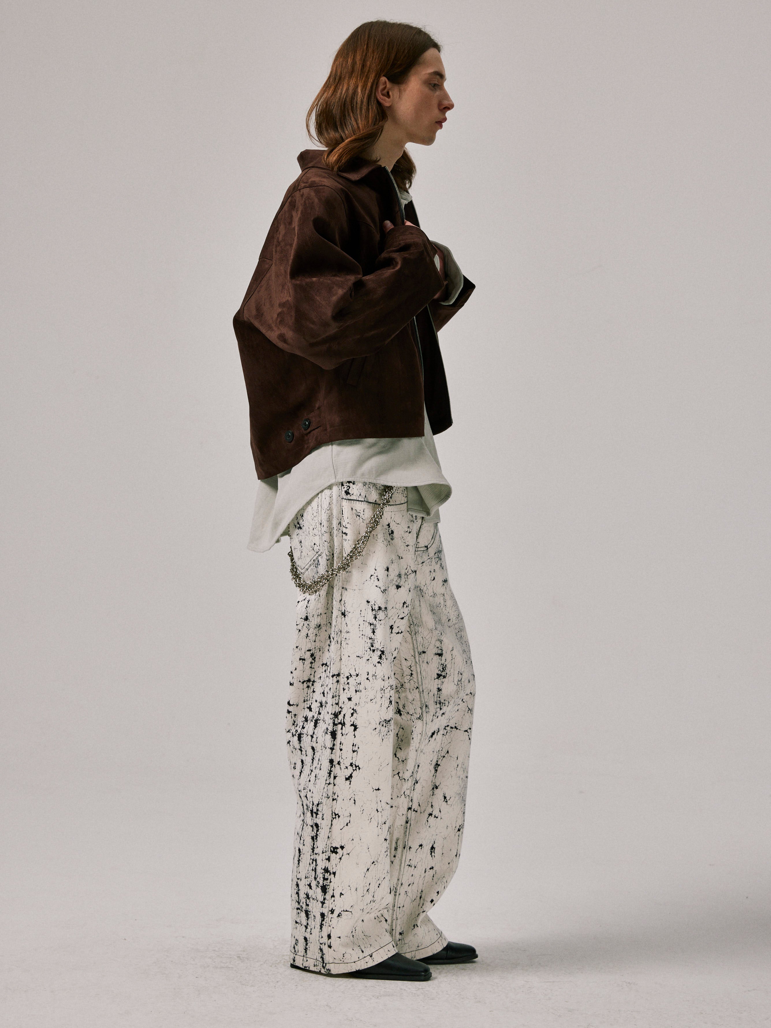 Straight-Leg Jeans in Digital Denim Print Type1