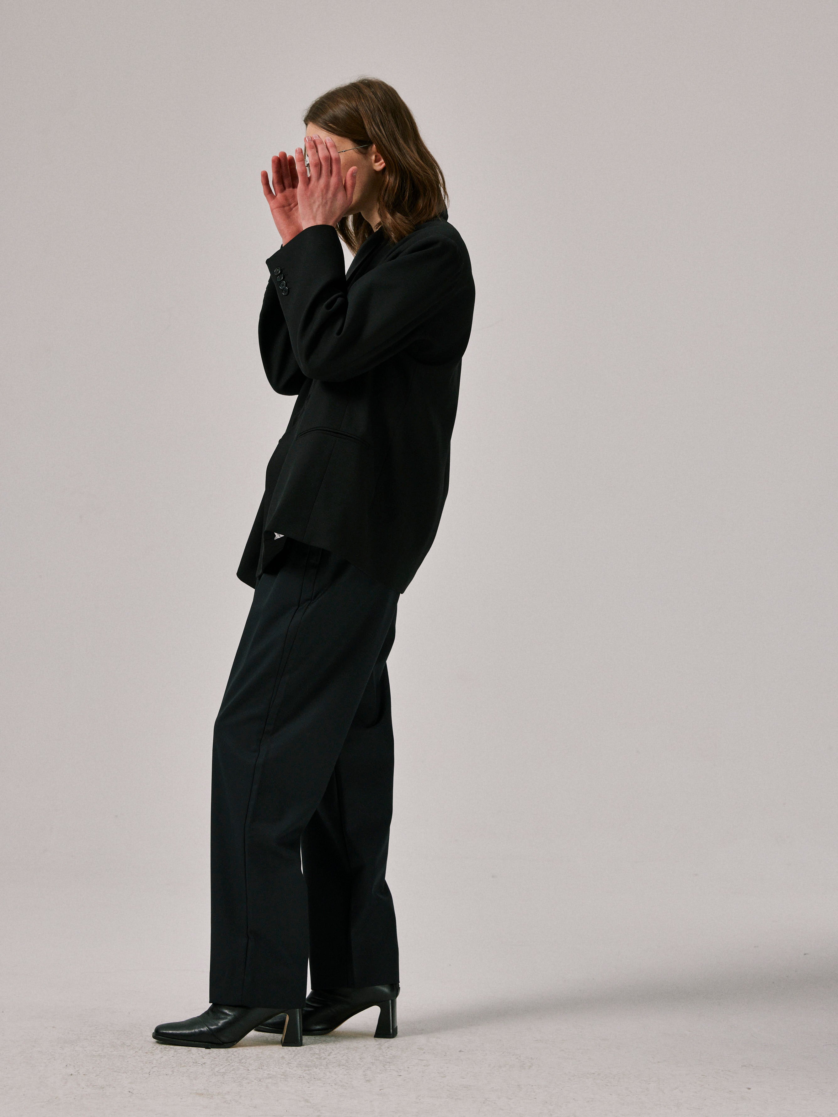 Classic Pleated Trousers with Belt