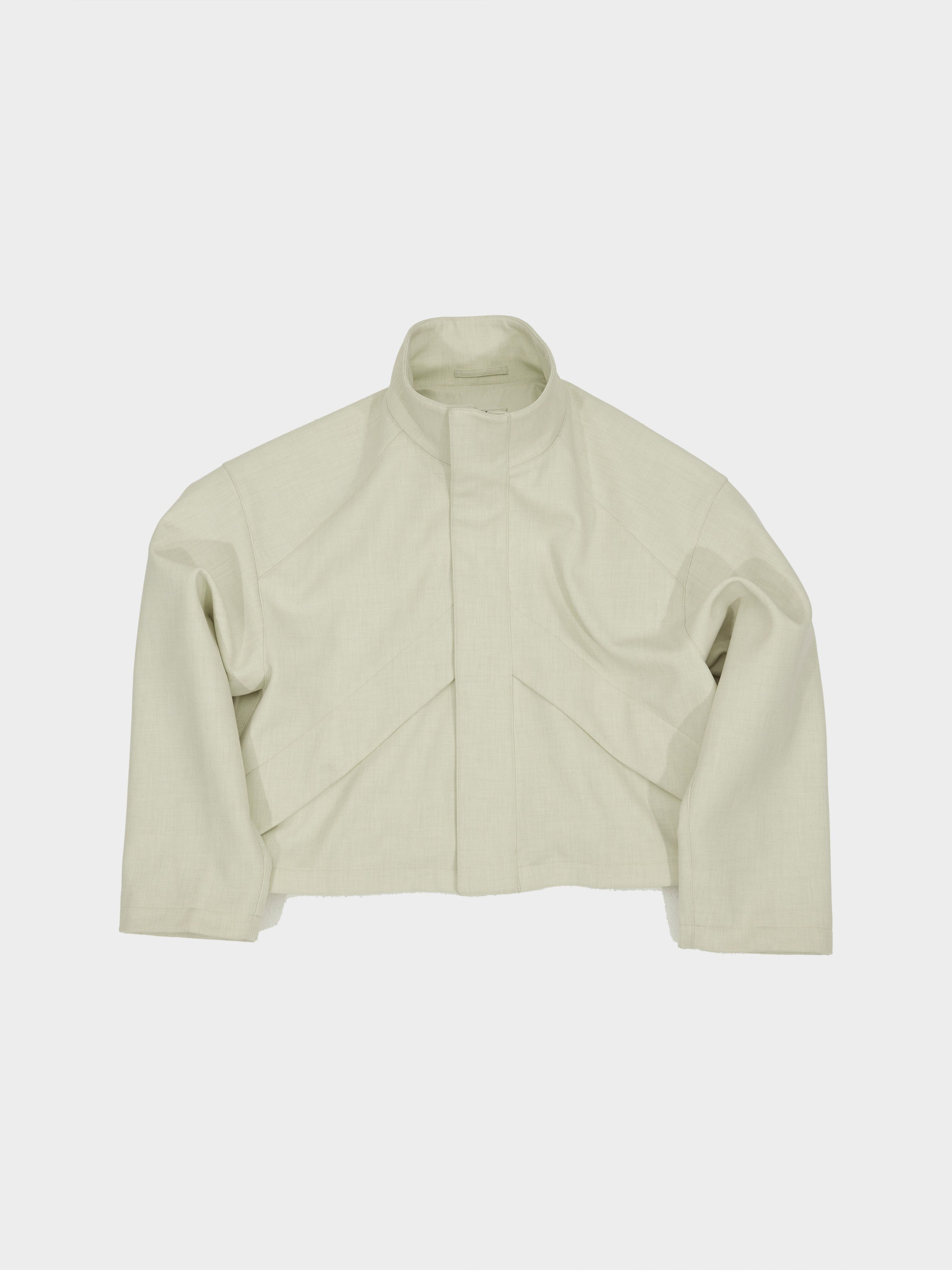 Cropped Standing Collar Jacket