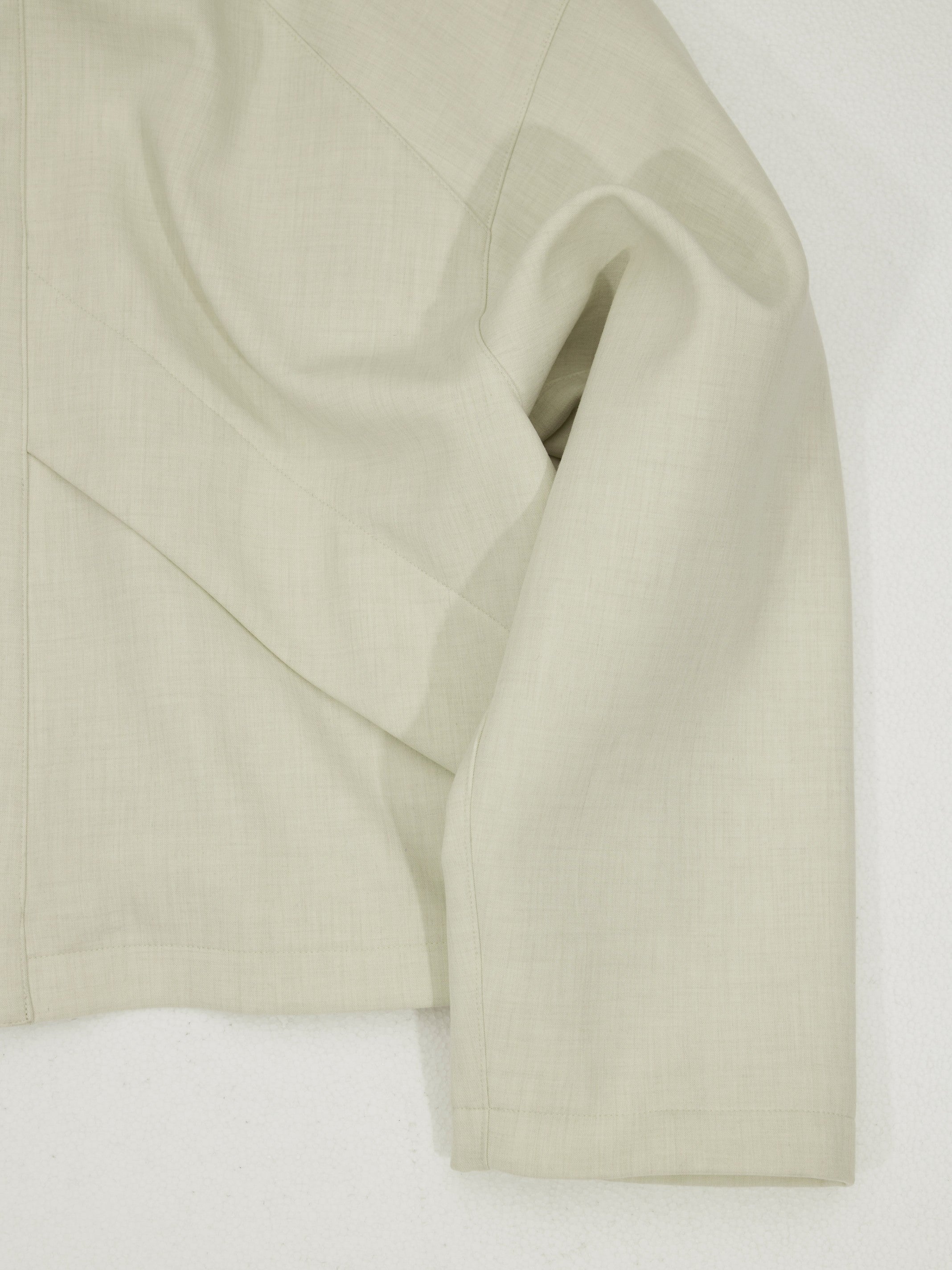 Cropped Standing Collar Jacket