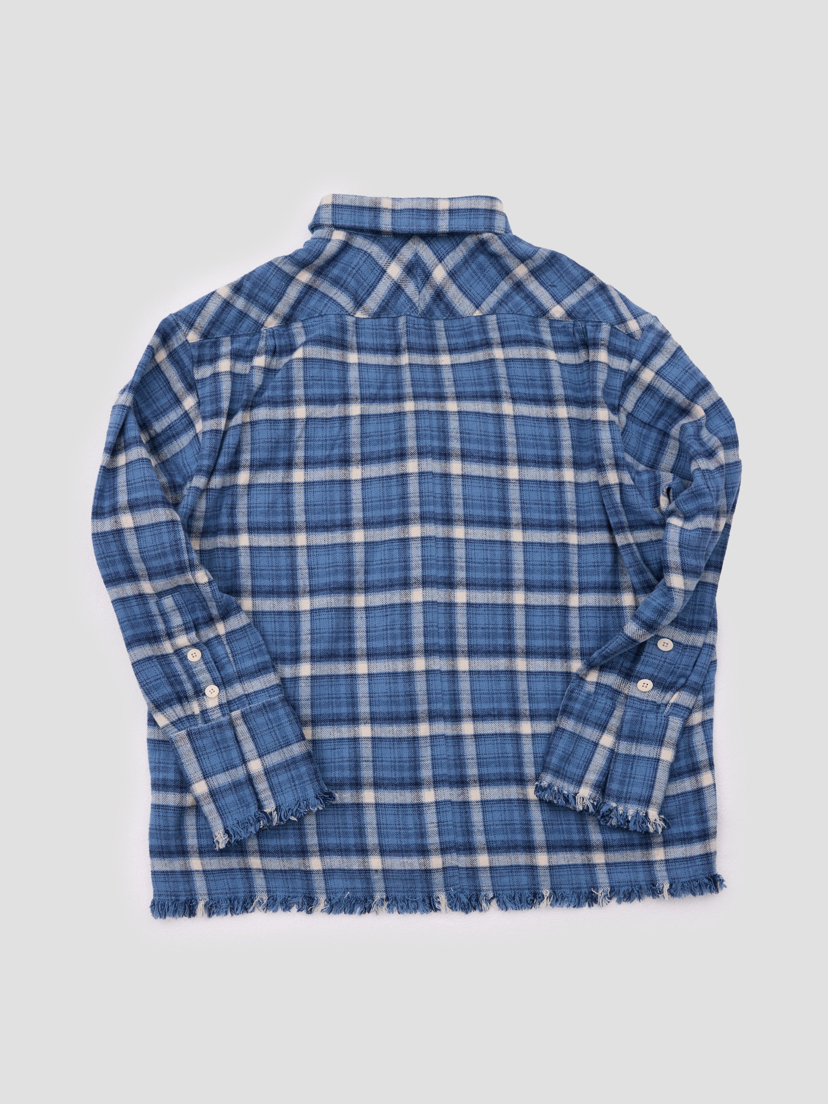 Distressed Flannel Plaid Shirt