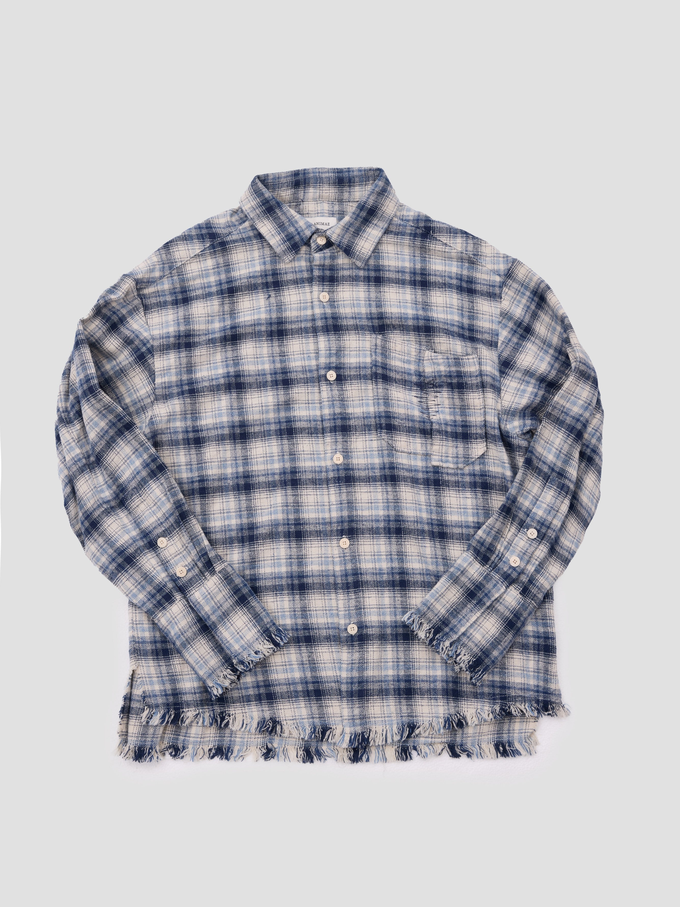 Distressed Flannel Plaid Shirt