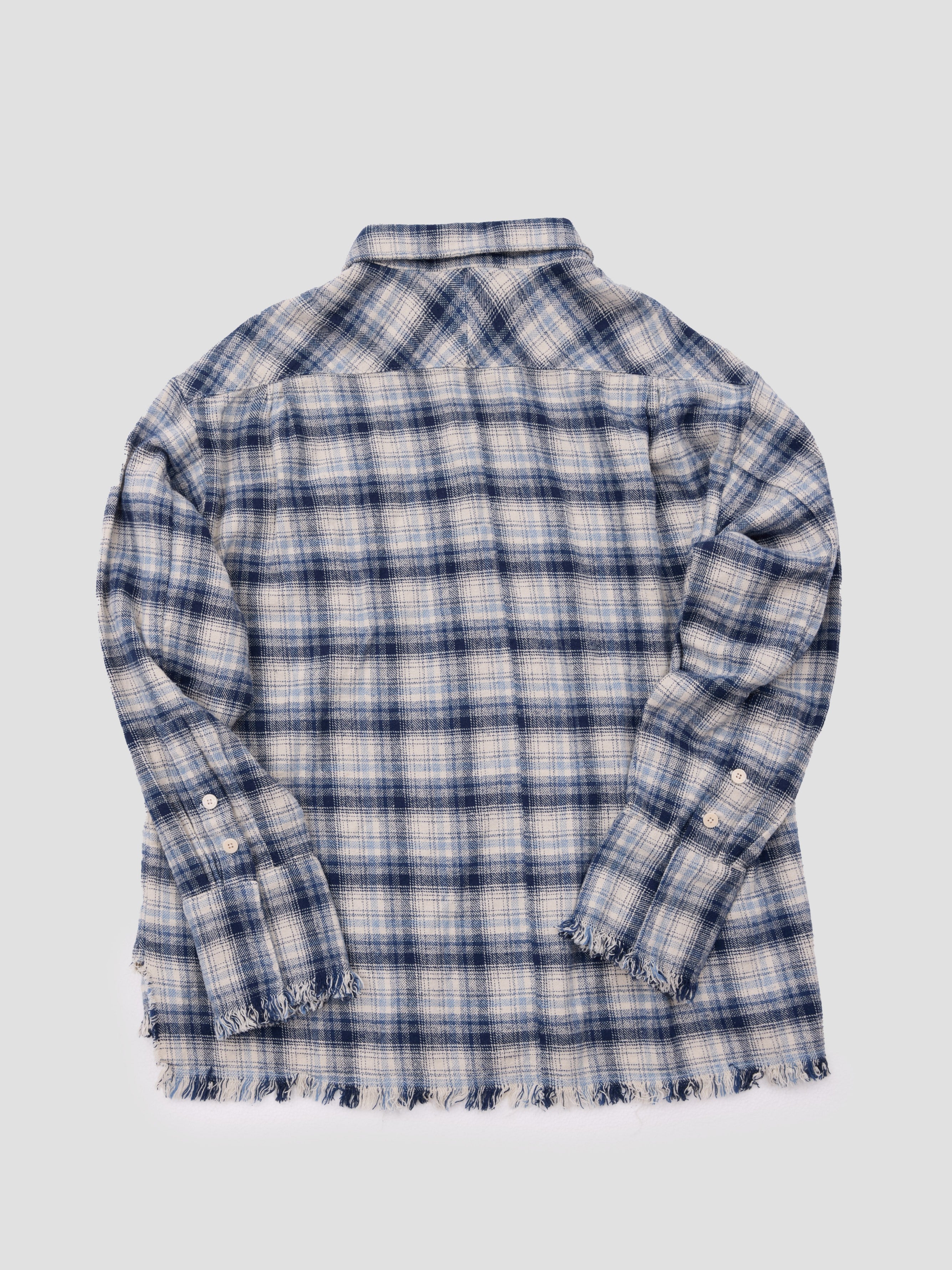 Distressed Flannel Plaid Shirt