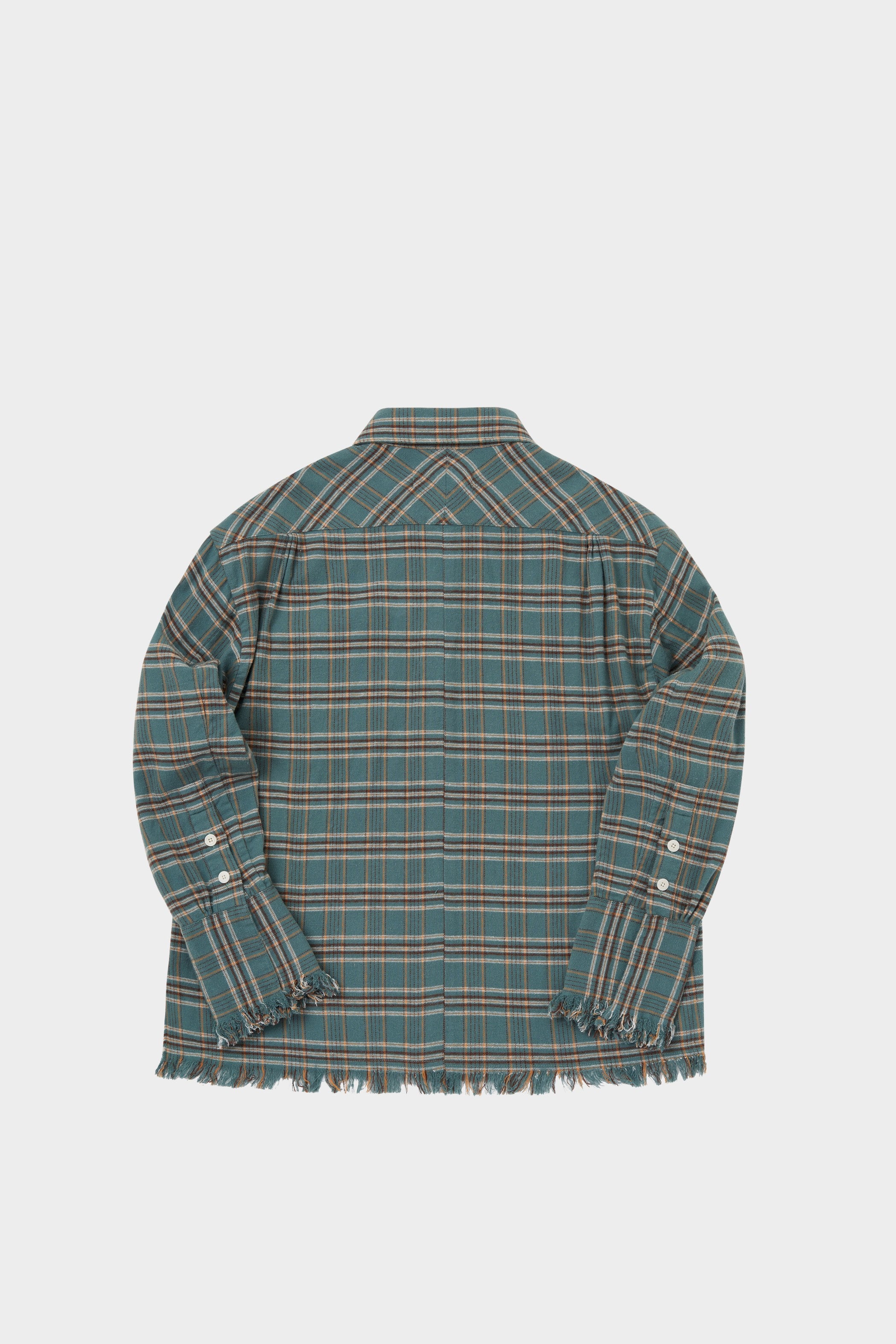 Distressed Flannel Plaid Shirt