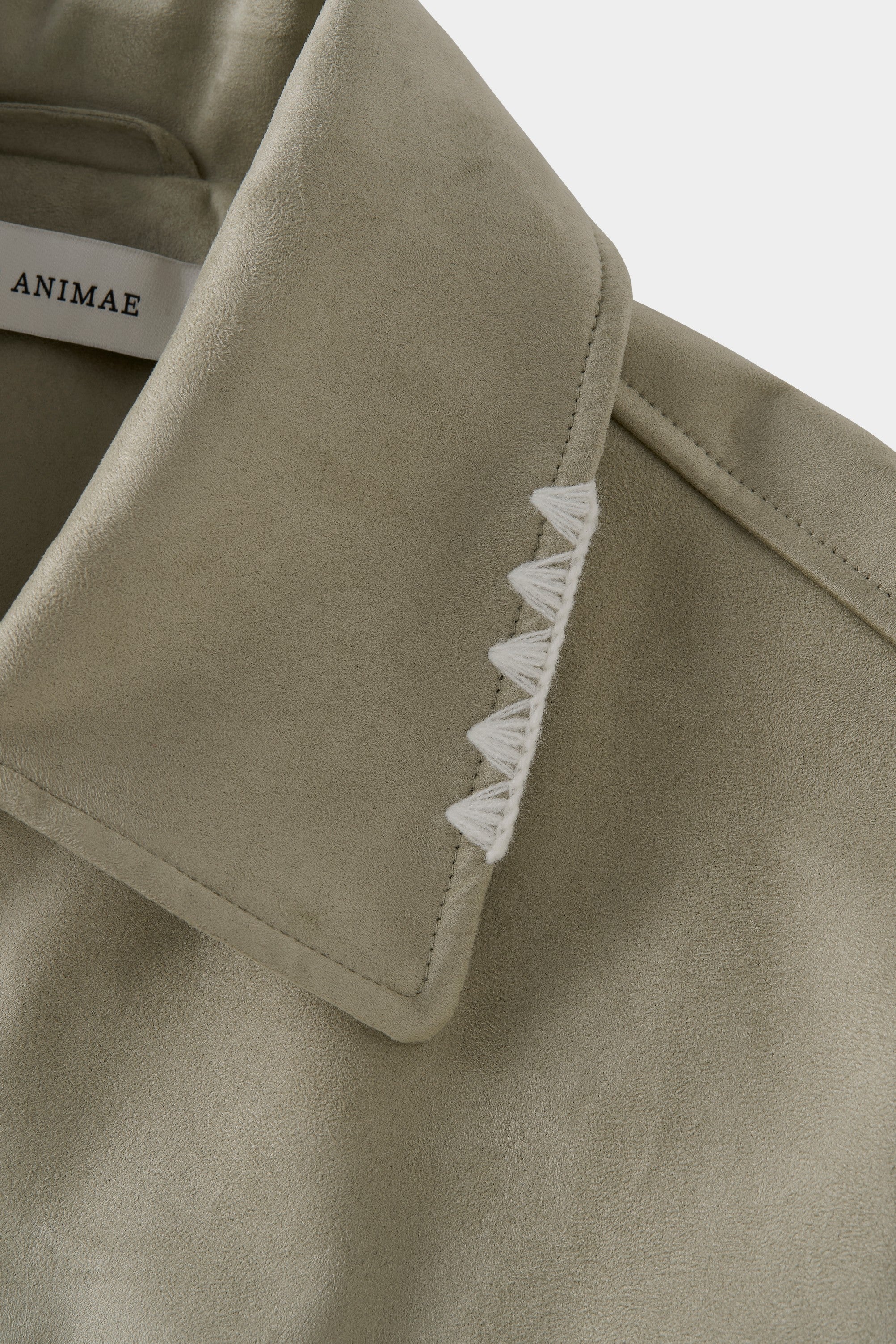 Cropped Suede Jacket With Laser Engraved