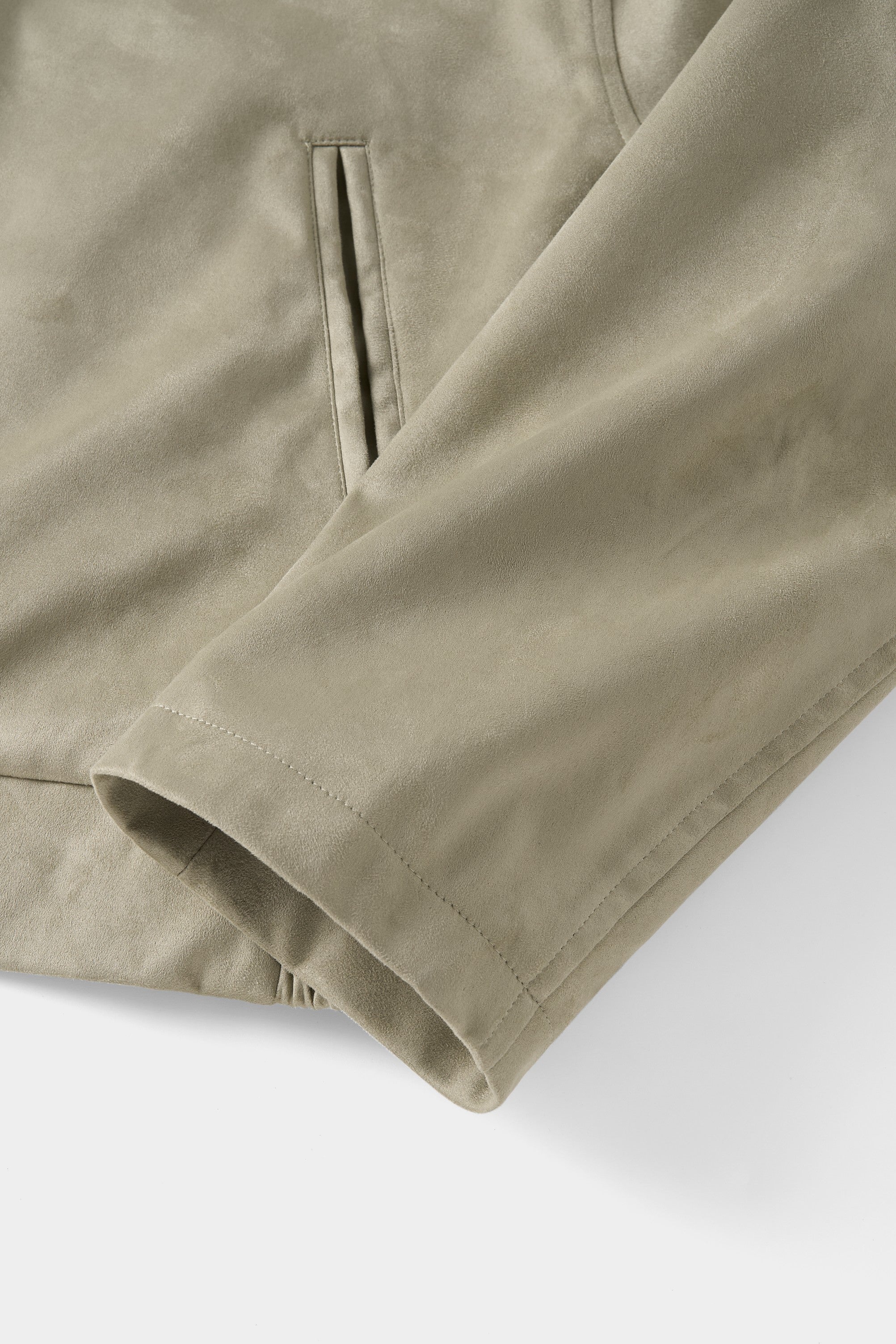 Cropped Suede Jacket With Laser Engraved