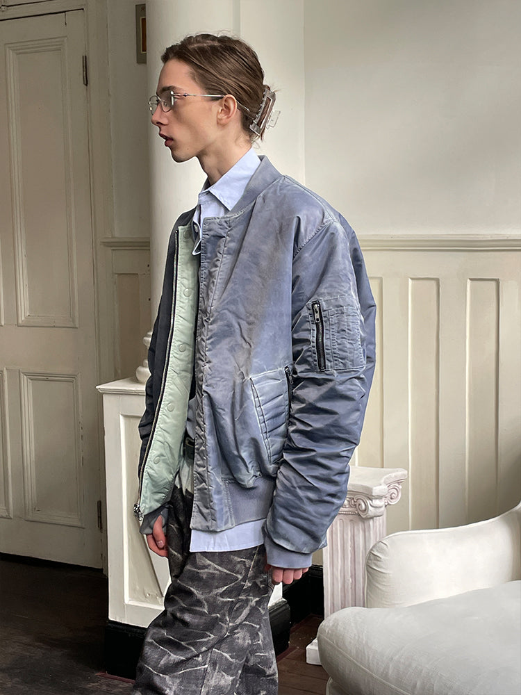 Reversible Garment-dyed MA-1 Bomber Jacket