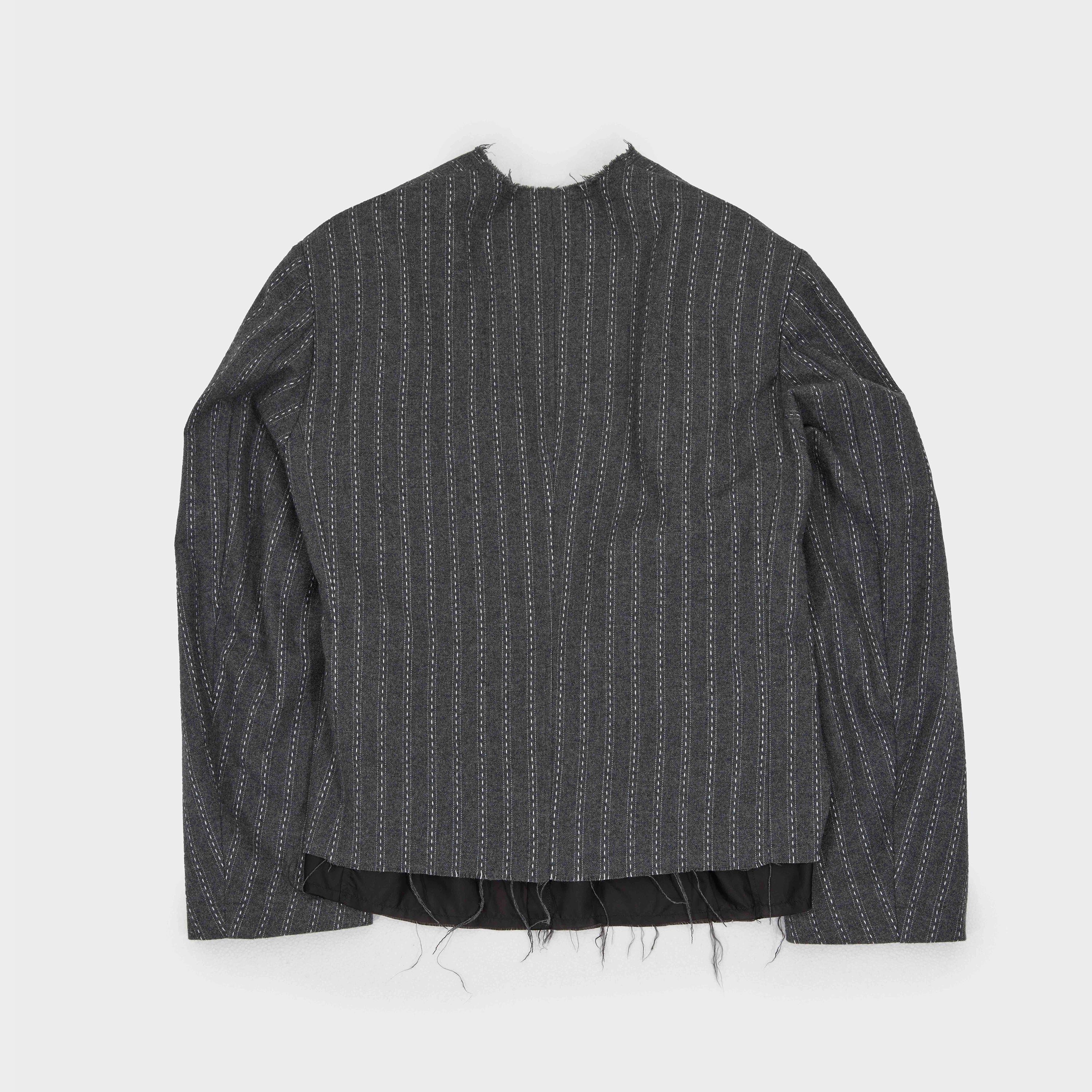 Raw-Cut Double Breast Blazer