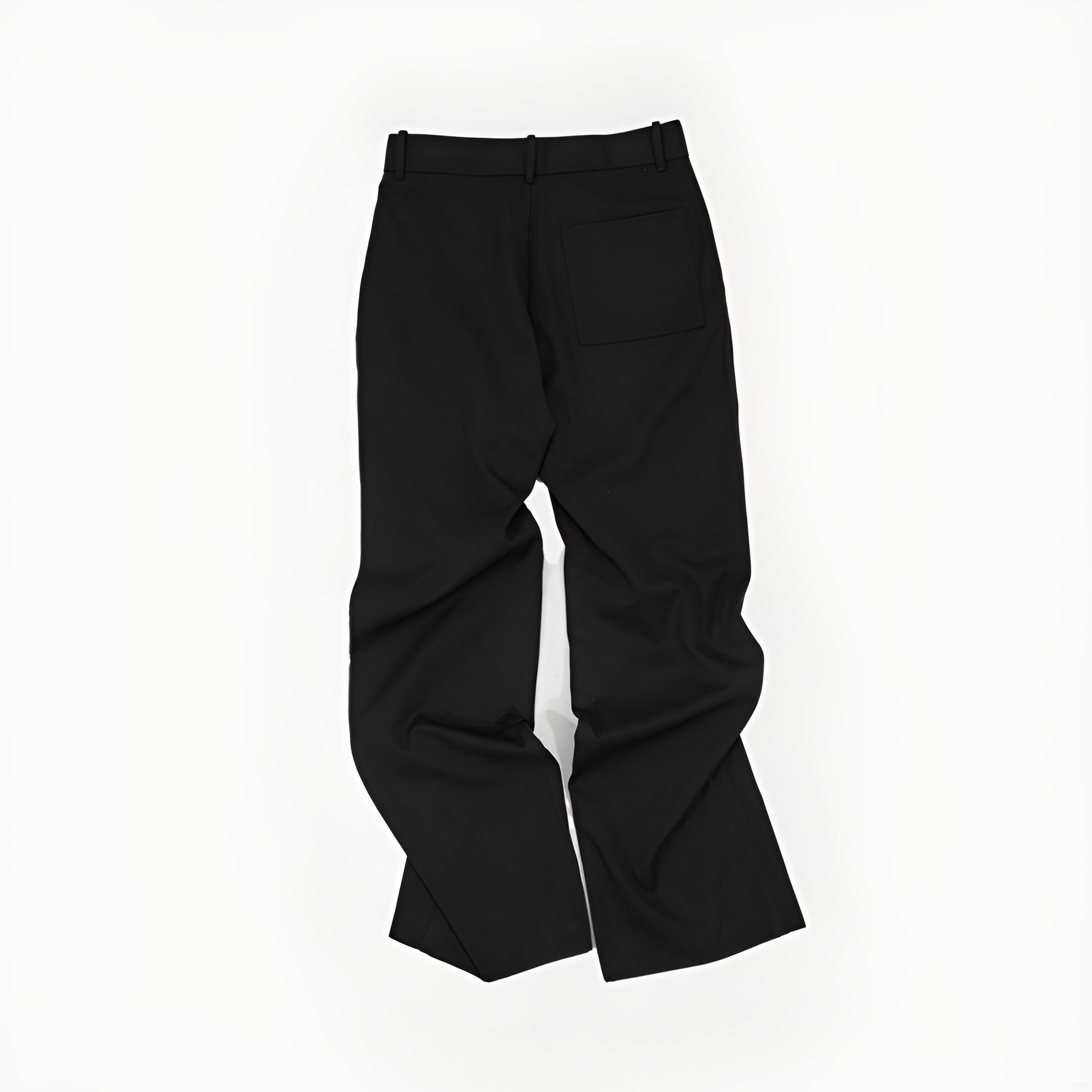 Crinkle-Effect Straight Leg Trousers