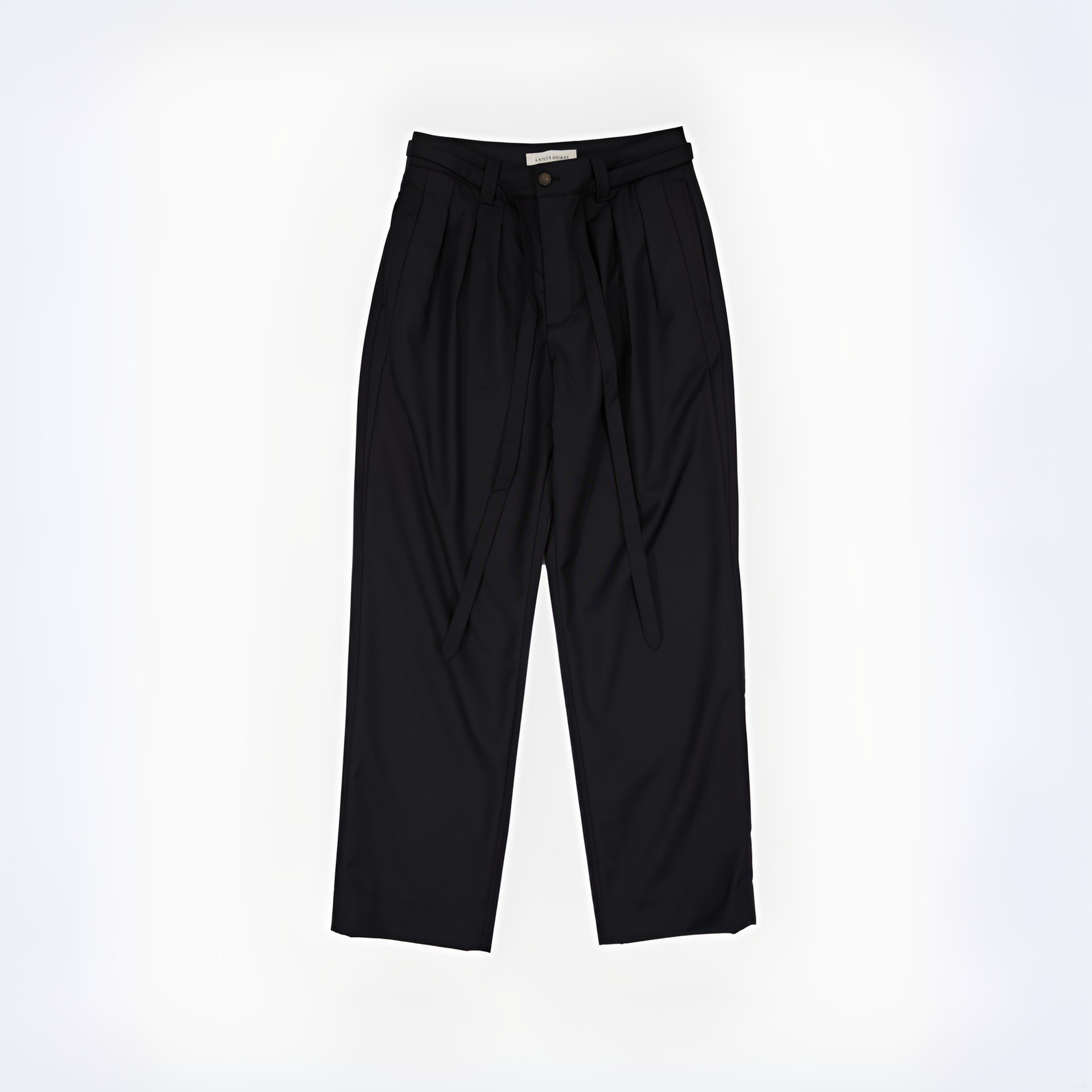Classic Pleated Trousers with Belt