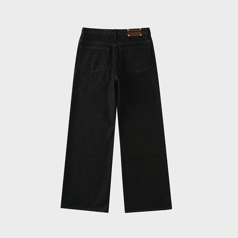 Flared Jeans in Natural Black