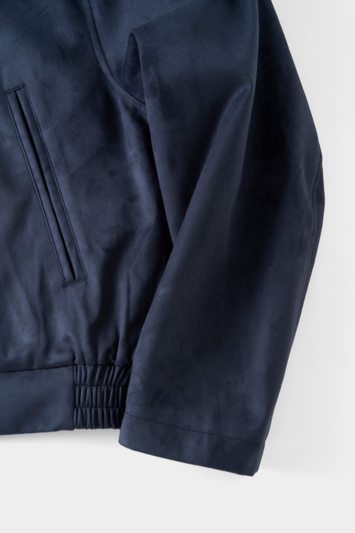 Cropped Suede Jacket With Laser Engraving