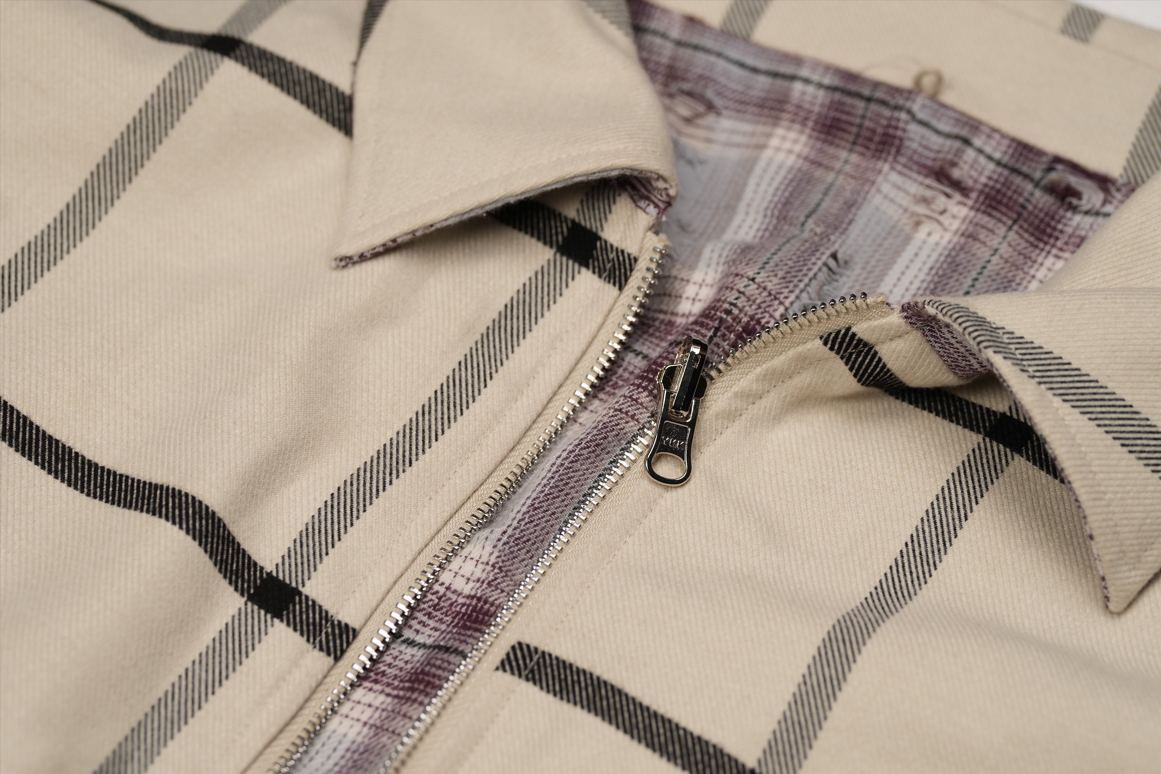 Reversible Plaid Jacket With Removable Hat
