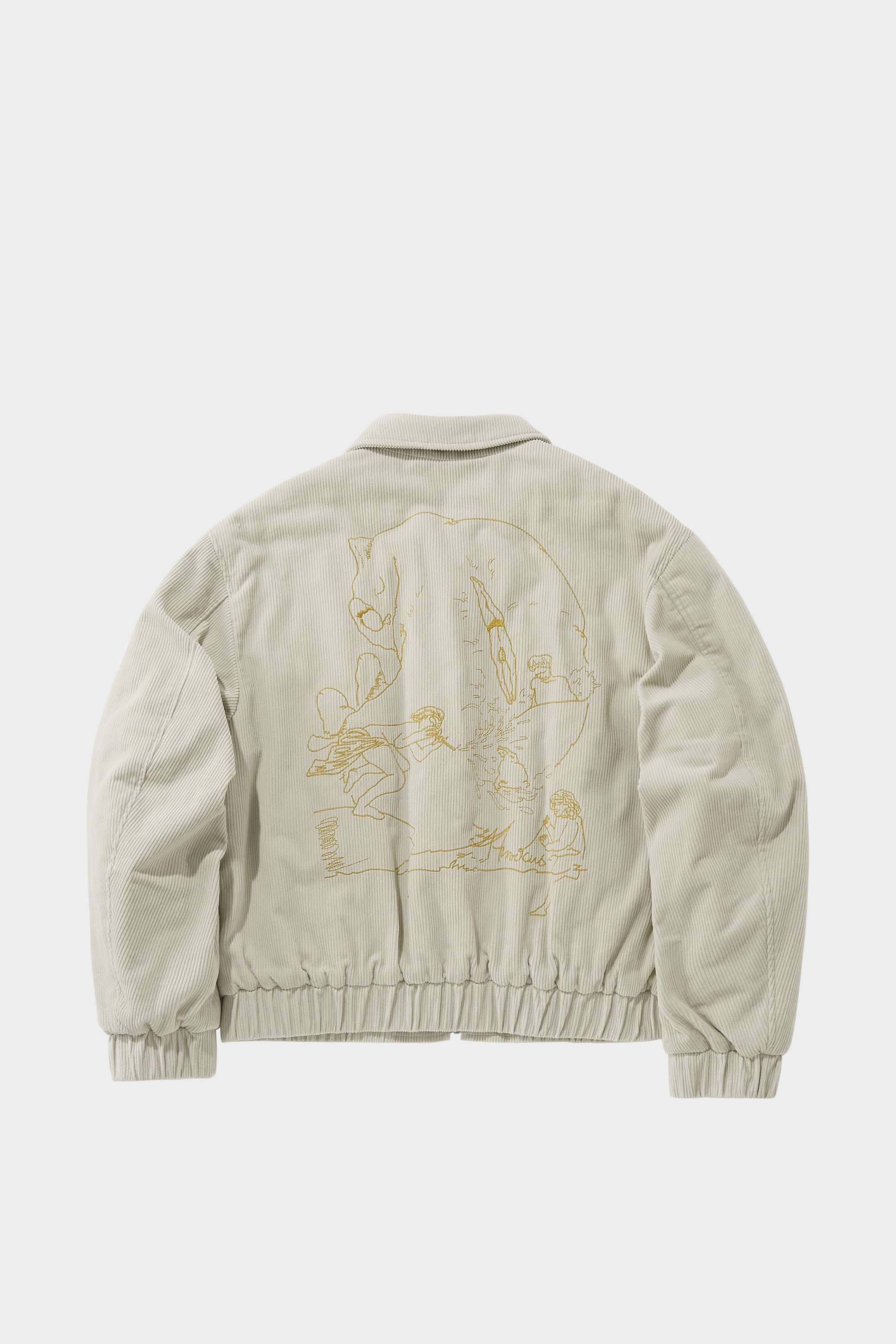 Cat Embroidered Corduroy Jacket