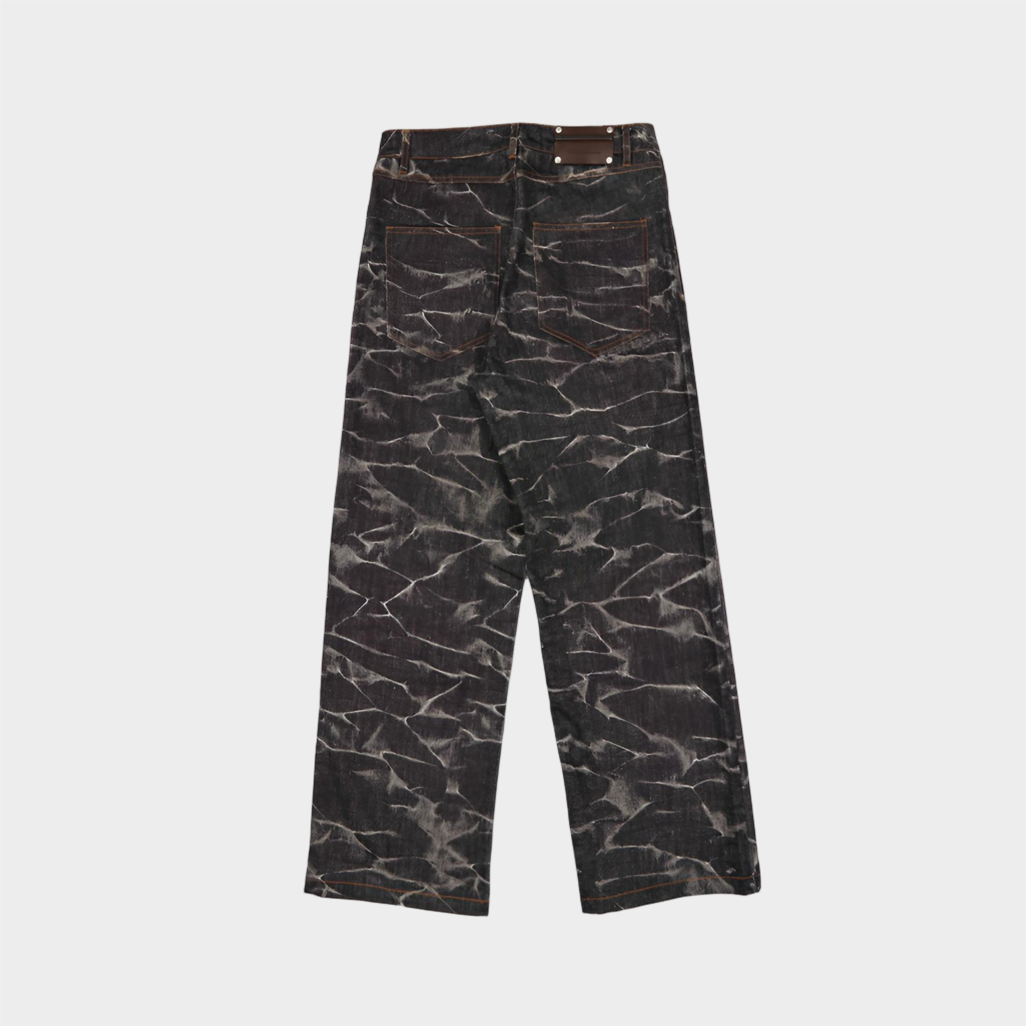 Straight-Leg Jeans in Digital Denim Print