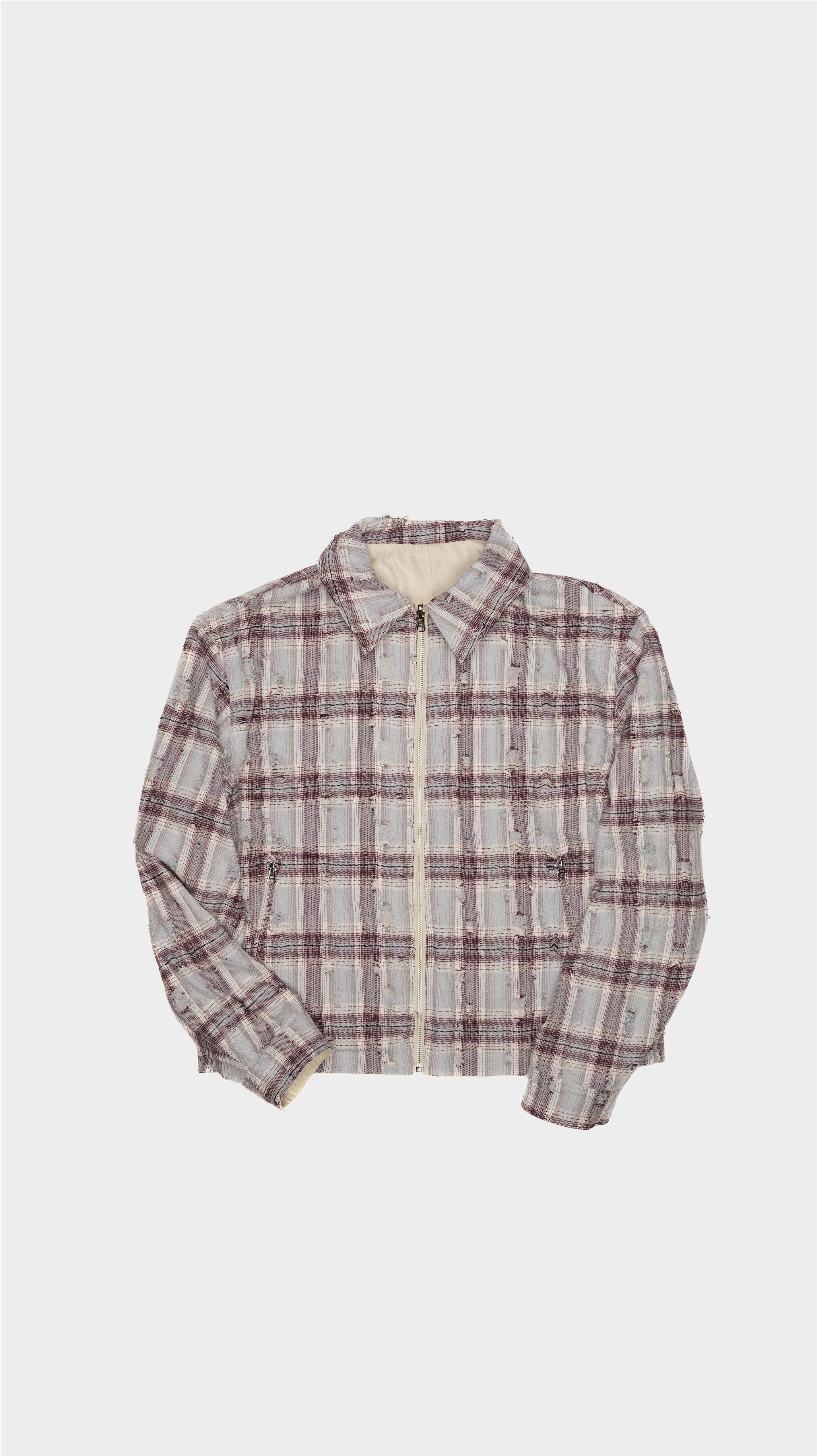 Reversible Plaid Jacket With Removable Hat