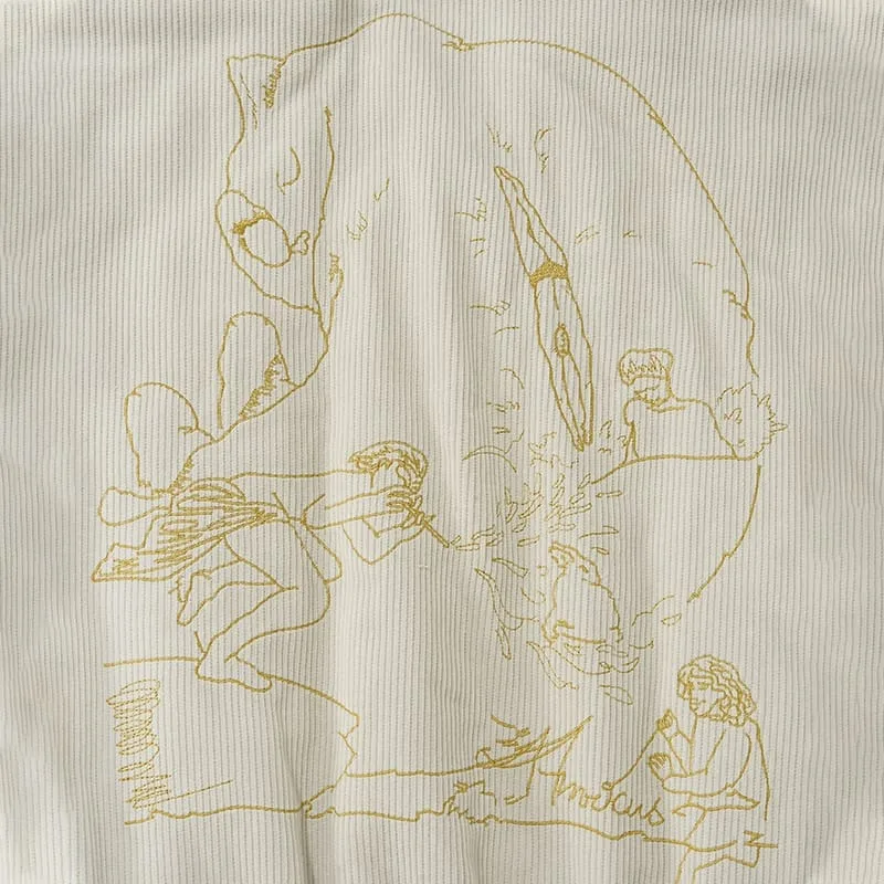 Cat Embroidered Corduroy Jacket