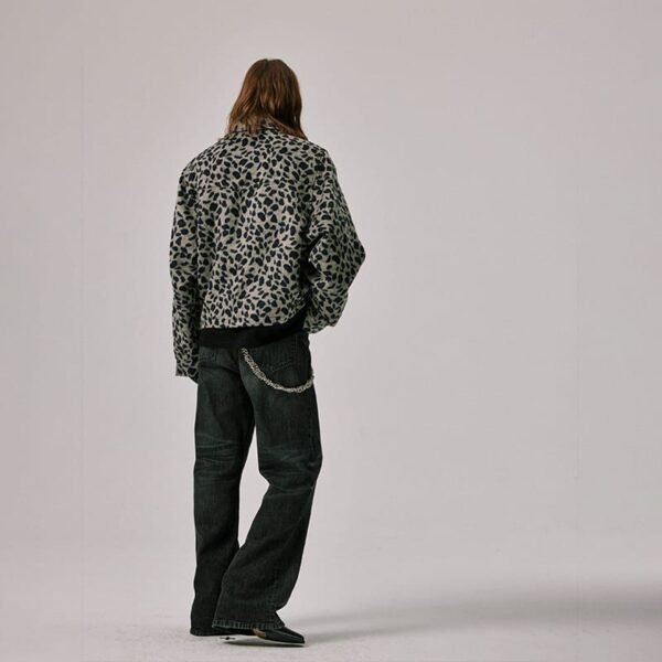 Leopard Print Jacket in Grey - Image 5
