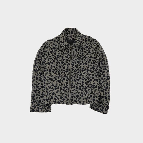 Leopard Print Jacket in Grey