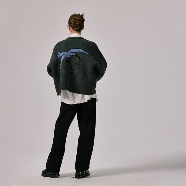 Dove of Peace Cardigan Grey - Image 3