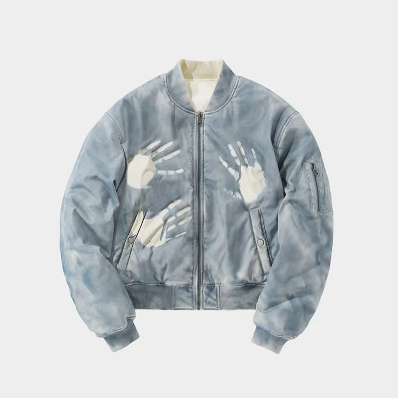 Heat Reactive Garment-Dyed MA1 Bomber Reversible Jacket