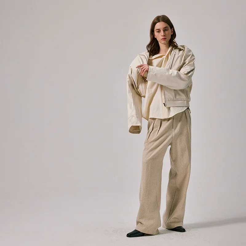 Basic Trousers Type1 in Beige