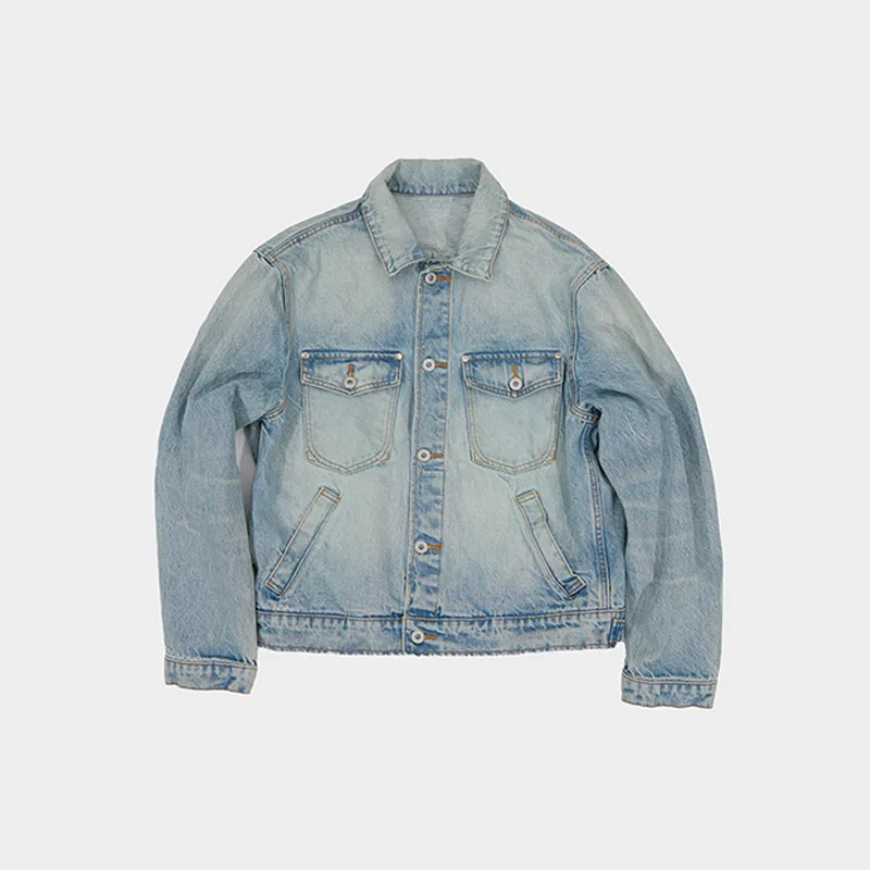 Cropped Oversized Denim Jacket