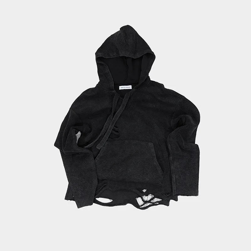 Distressed Inside-Out Hoodie