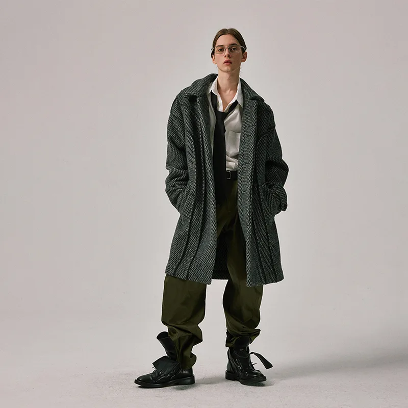 Grey Herringbone Coat