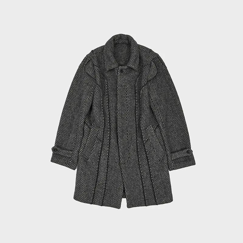 Grey Herringbone Coat